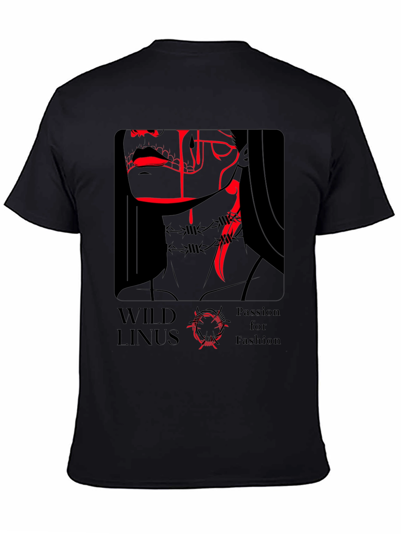 Black Wild Linus Passion for Fashion Black T-Shirt view 4