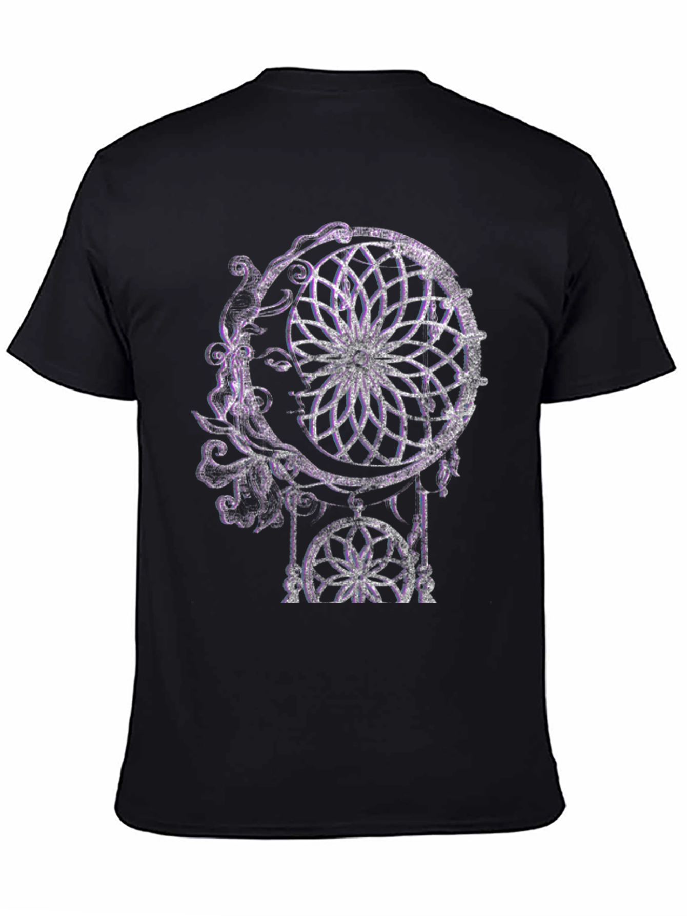 Black Dreamcatcher Graphic Tee - Black Cotton Blend view 4