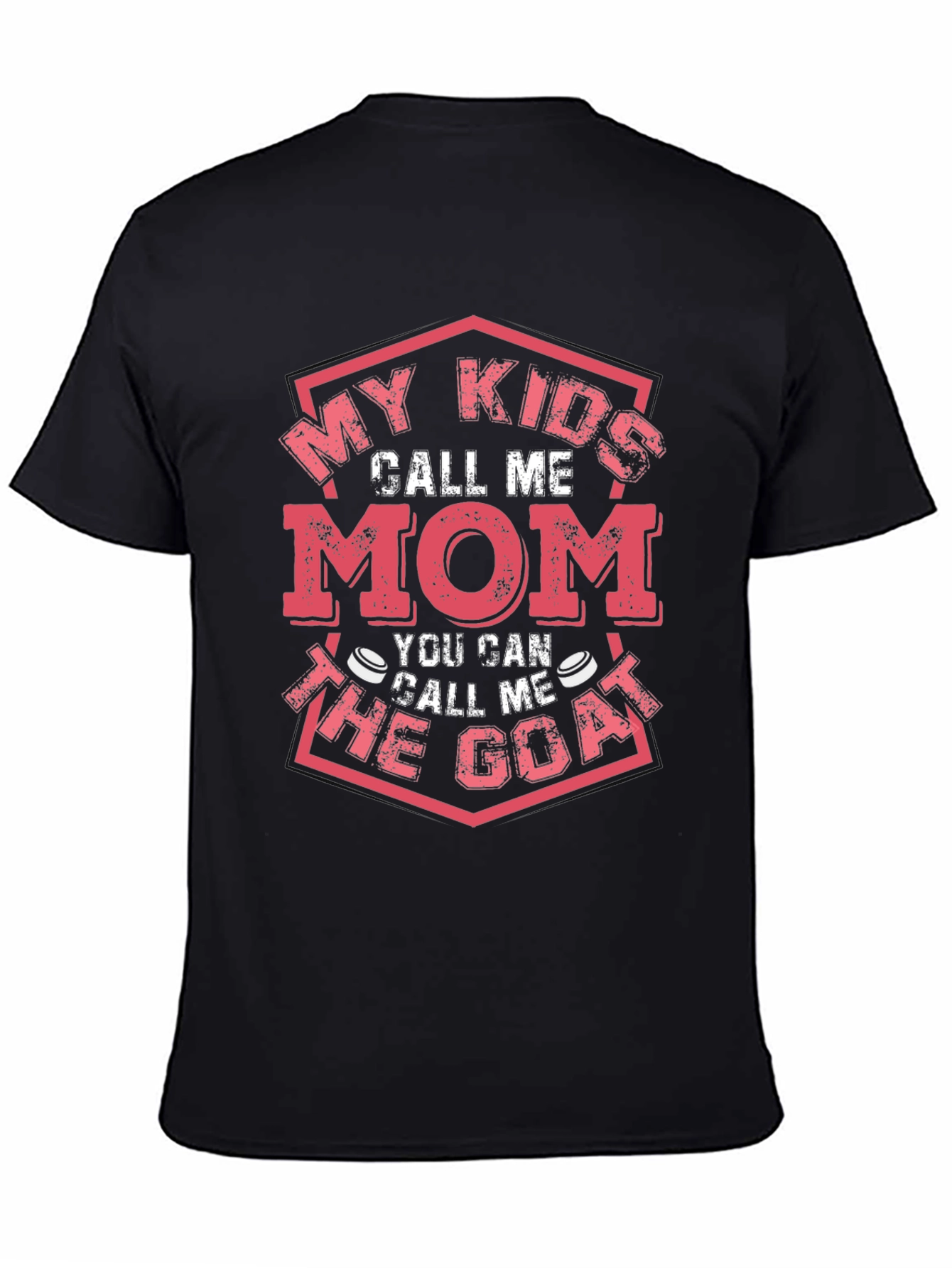Black My Kids Call Me Mom Funny Graphic T-Shirt view 4