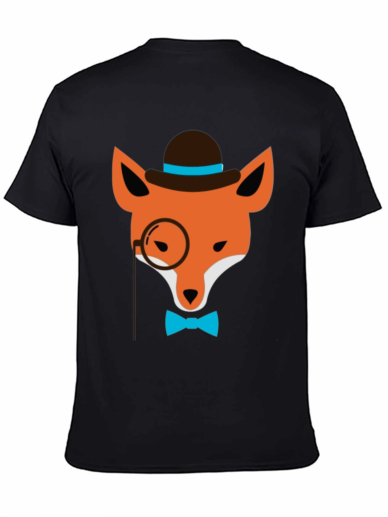 Black Dapper Fox Graphic Tee - Stylish Animal Print view 4