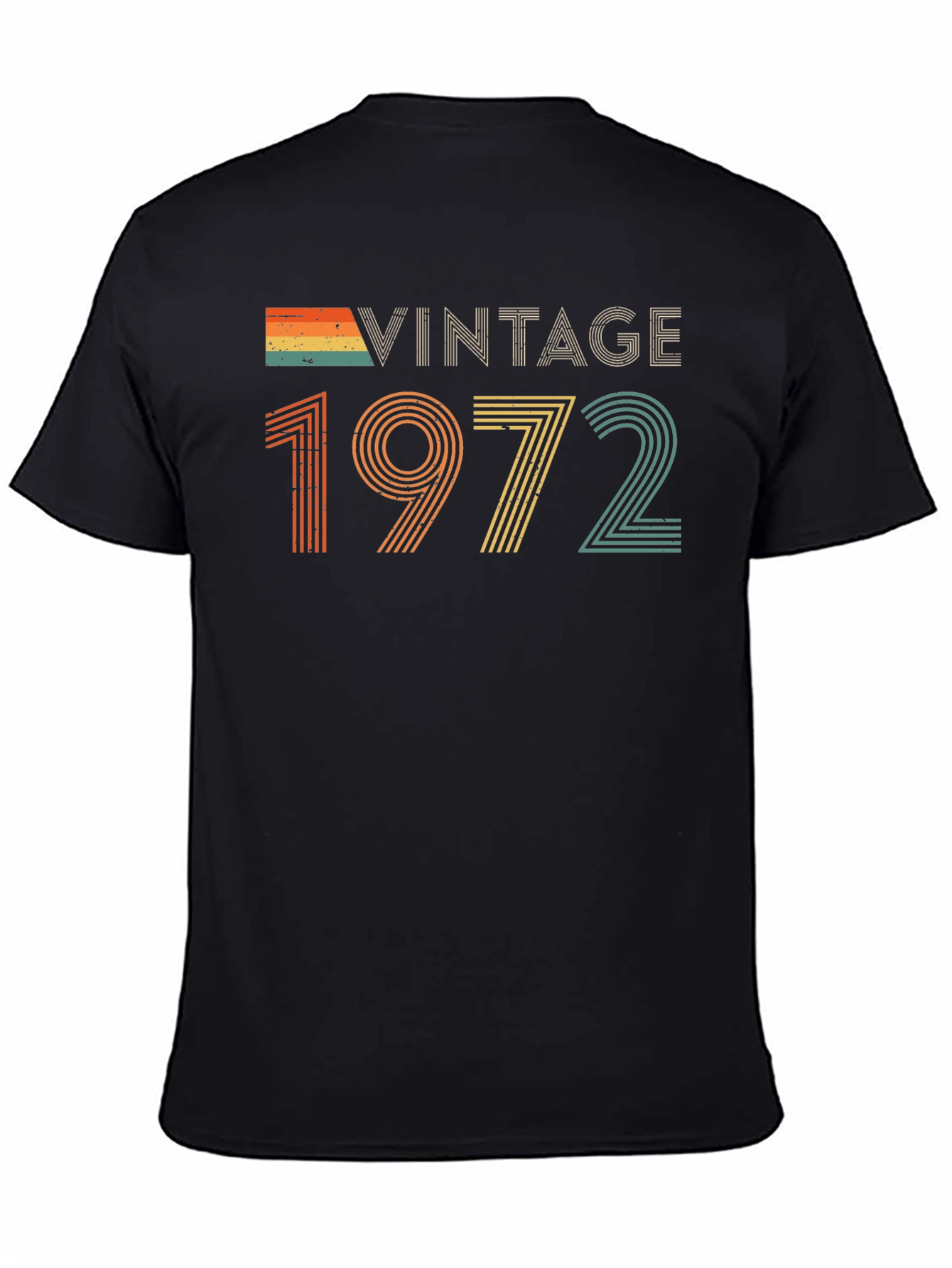 Black Vintage 1972 Retro T-Shirt view 4
