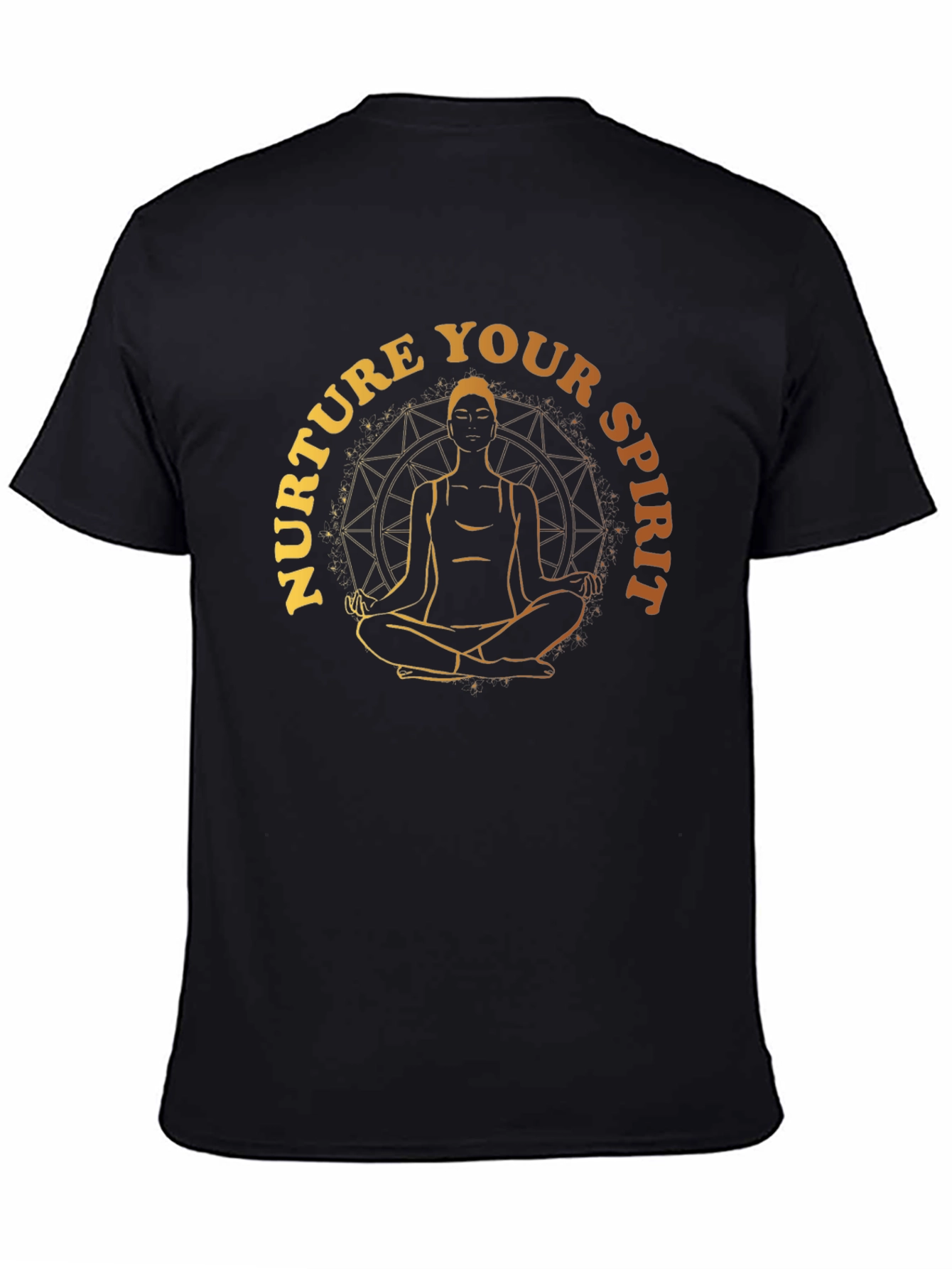 Black Nurture Your Spirit Graphic T-Shirt - Black view 4