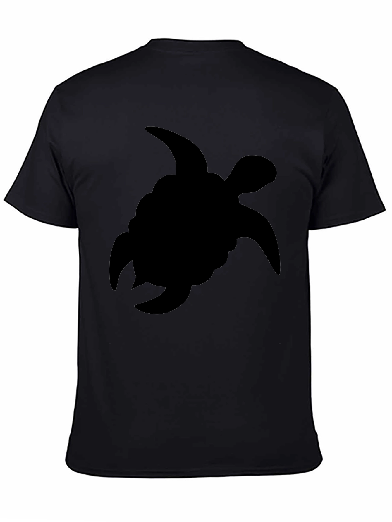 Black Black Turtle Silhouette T-Shirt - Casual Style view 4