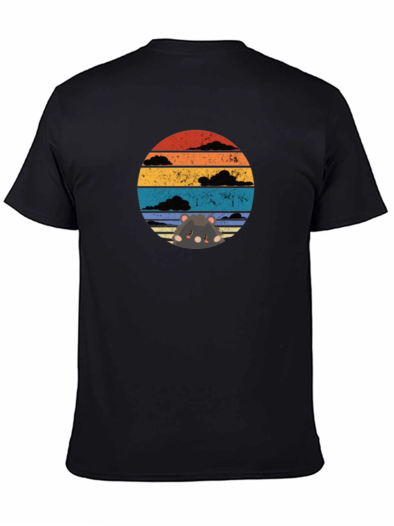 Black Sunset Hamster T-Shirt view 4