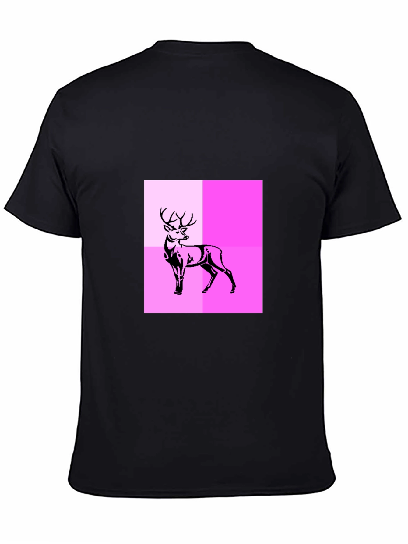 Black Deer Graphic Tee - Modern Abstract Design view 4