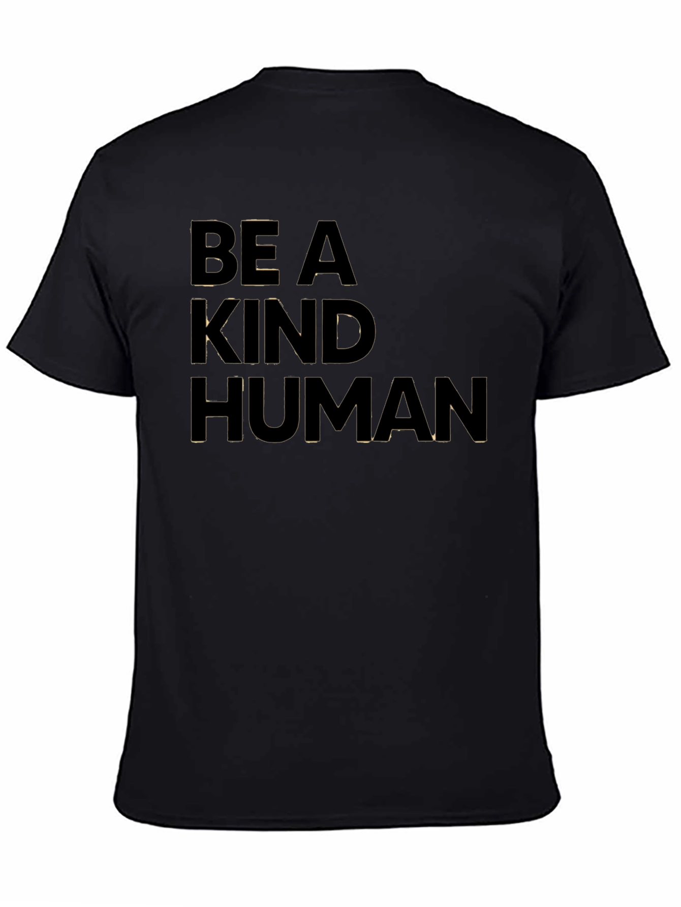 Black Be A Kind Human T-Shirt - Stylish Statement Tee view 4
