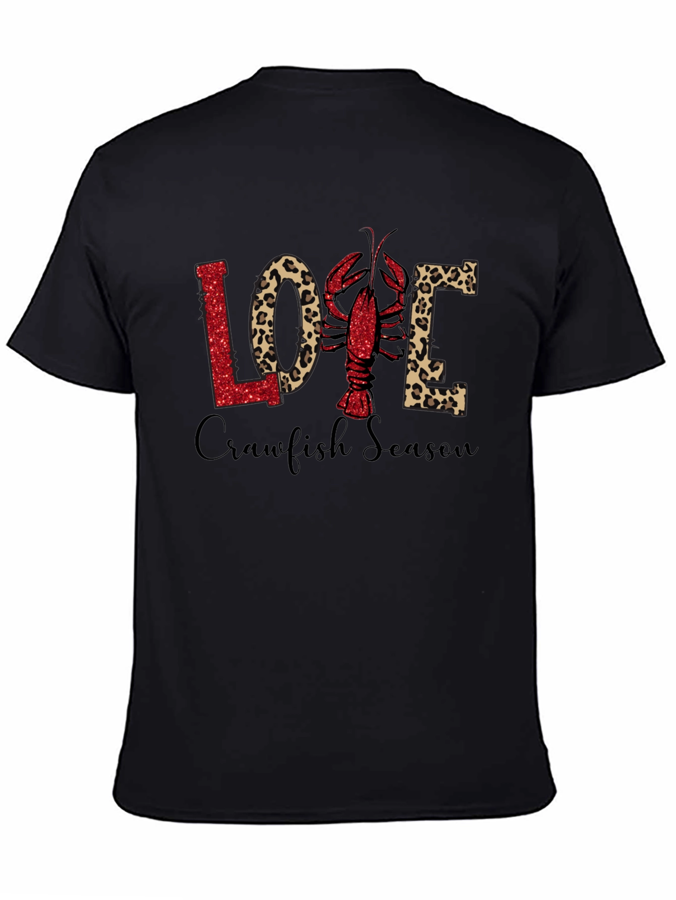 Black Crawfish Season Love Graphic Tee view 4