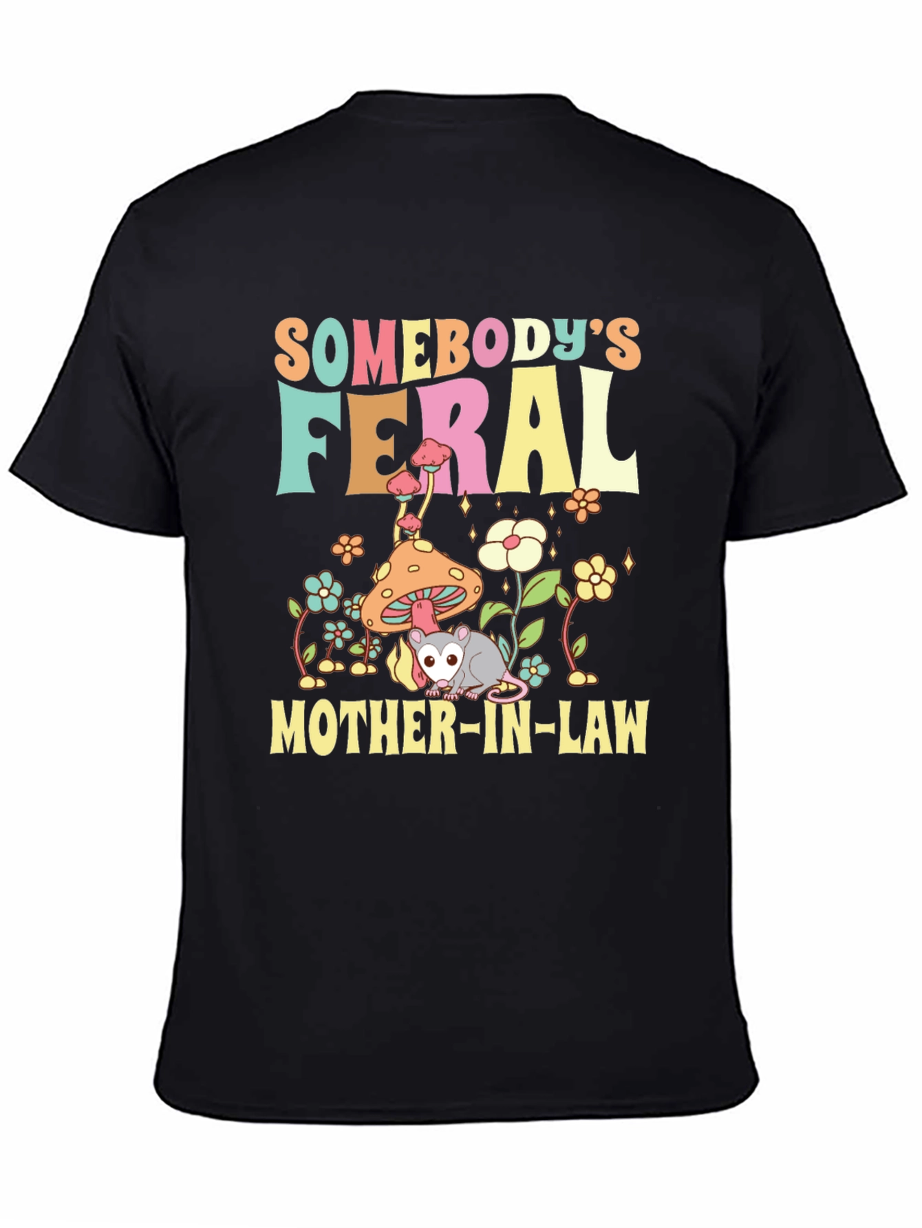 Black Feral Mother-In-Law Graphic Tee view 4