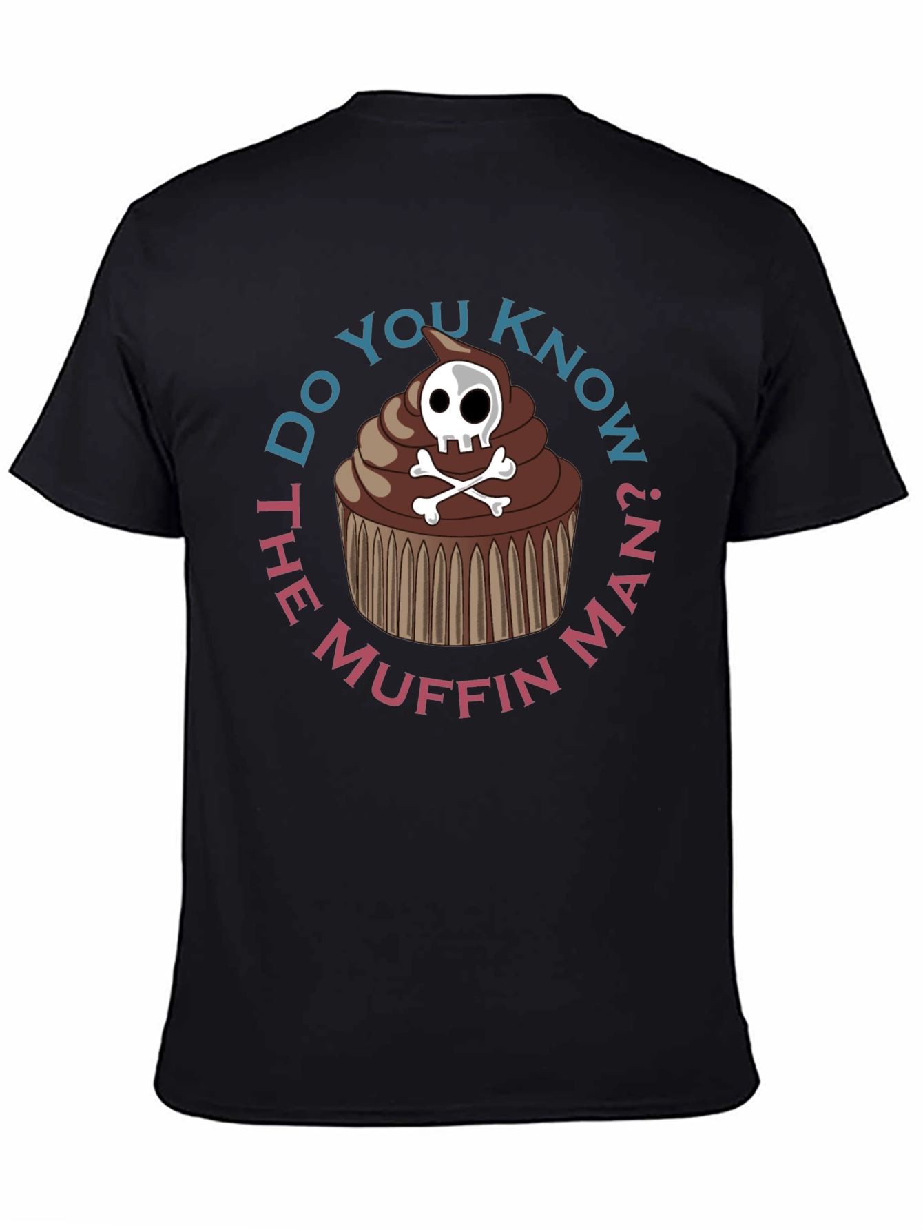 Black Do You Know the Muffin Man? Graphic Tee view 4