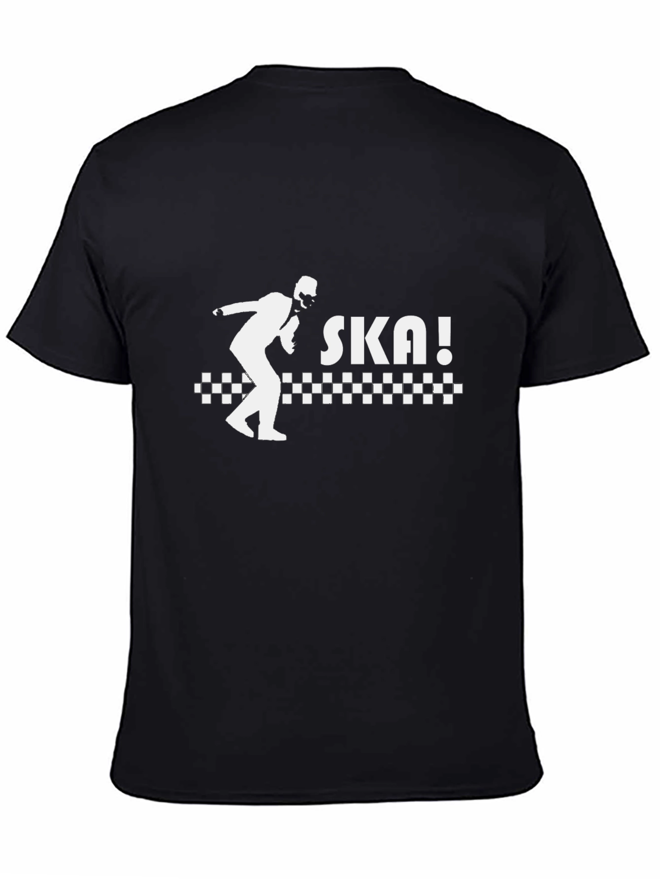 Black Ska Style Men's Black Graphic Tee view 4