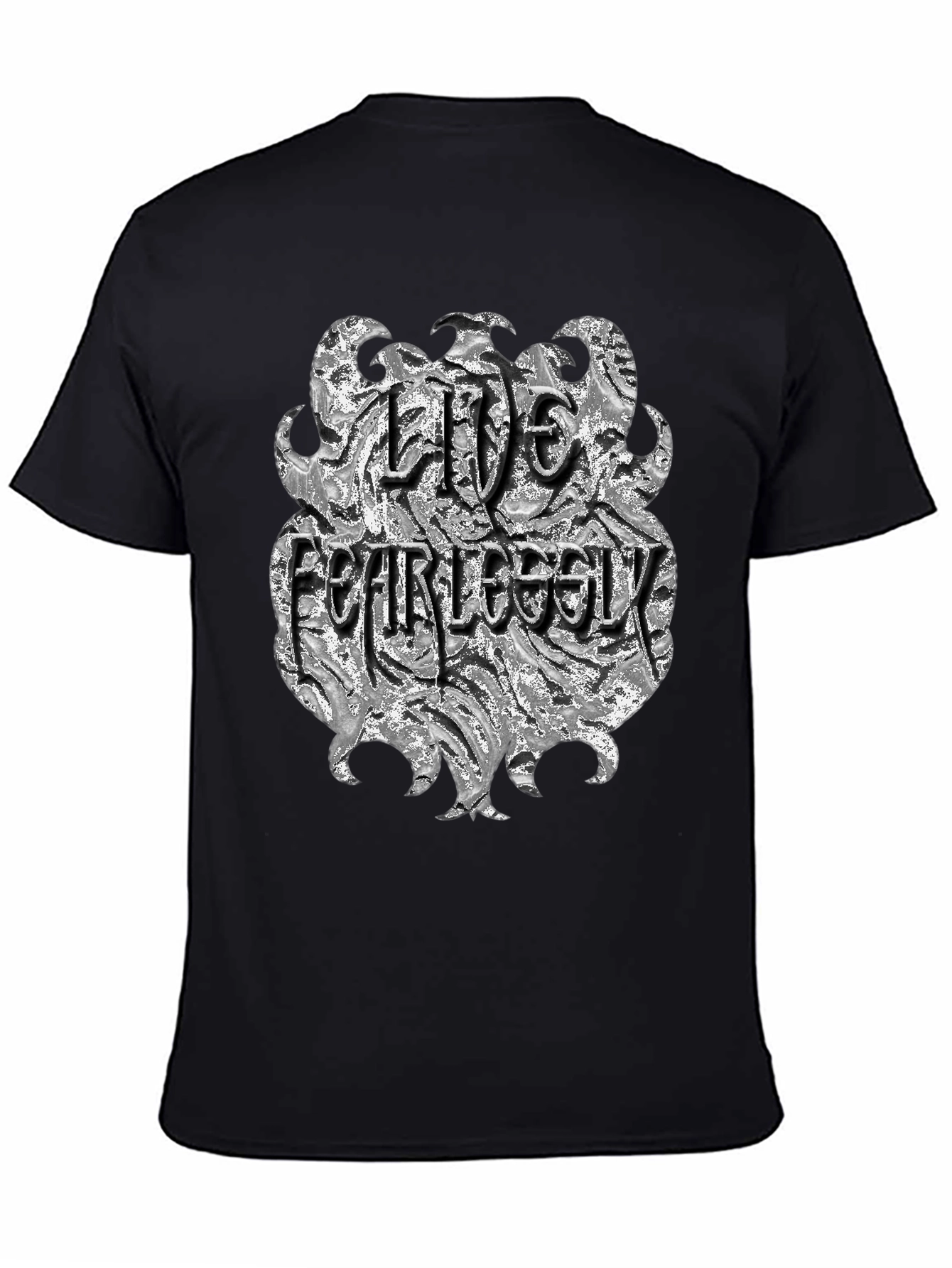Black Live Fearlessly Graphic T-Shirt view 4