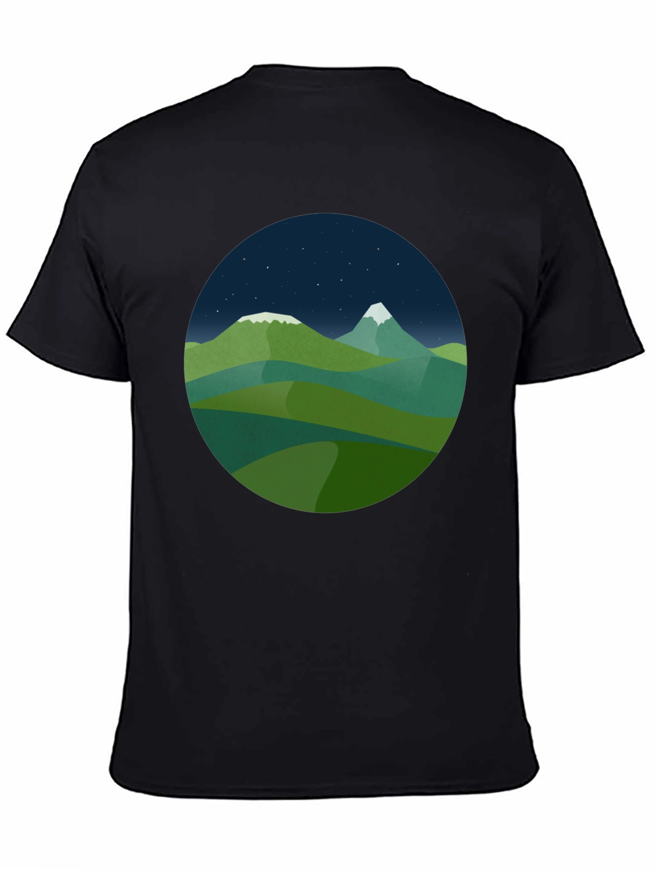Black Mountain Vista Graphic Tee - Black Cotton Blend view 4