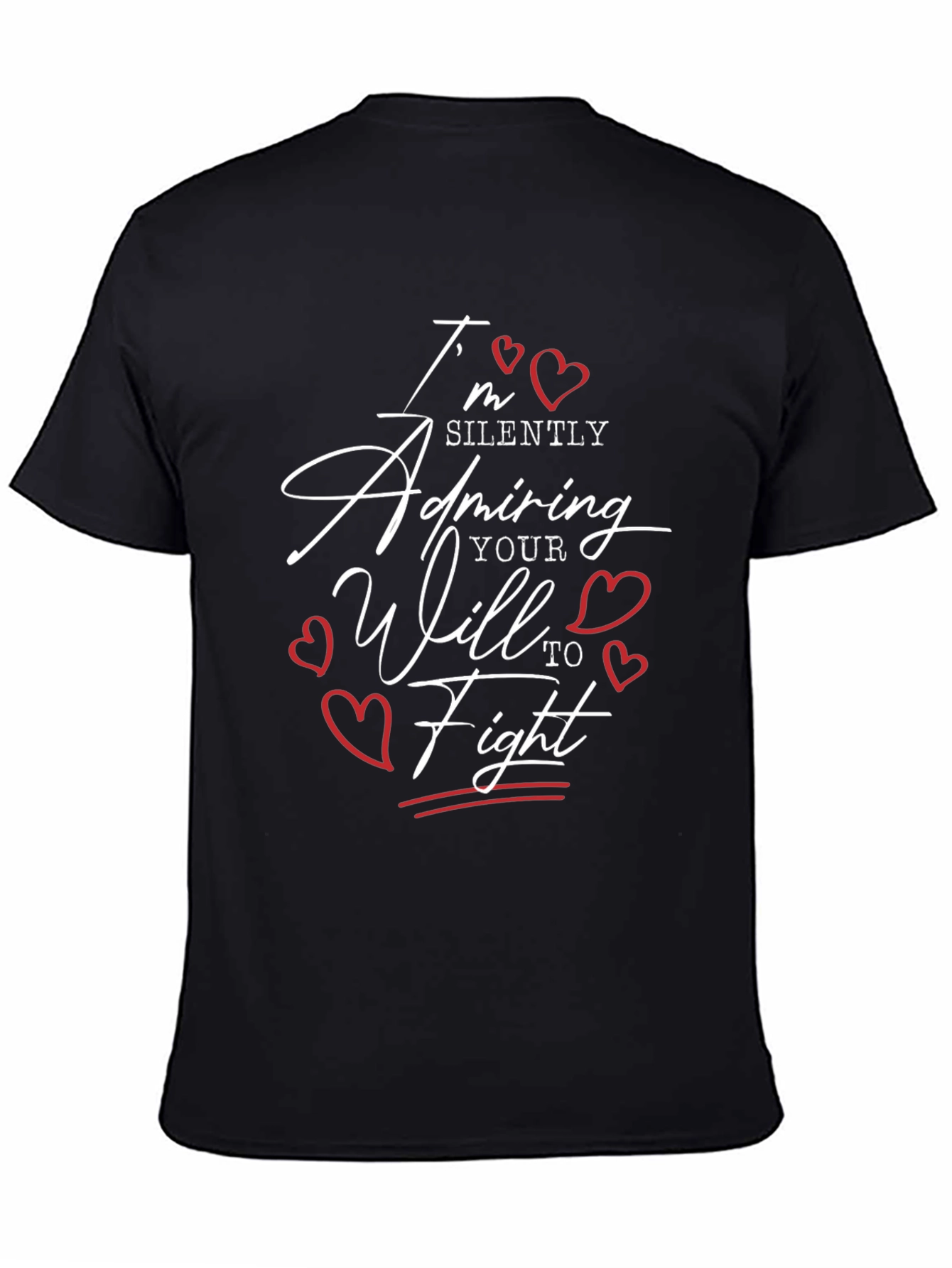 Black Admiring Your Will to Fight Graphic Tee view 4