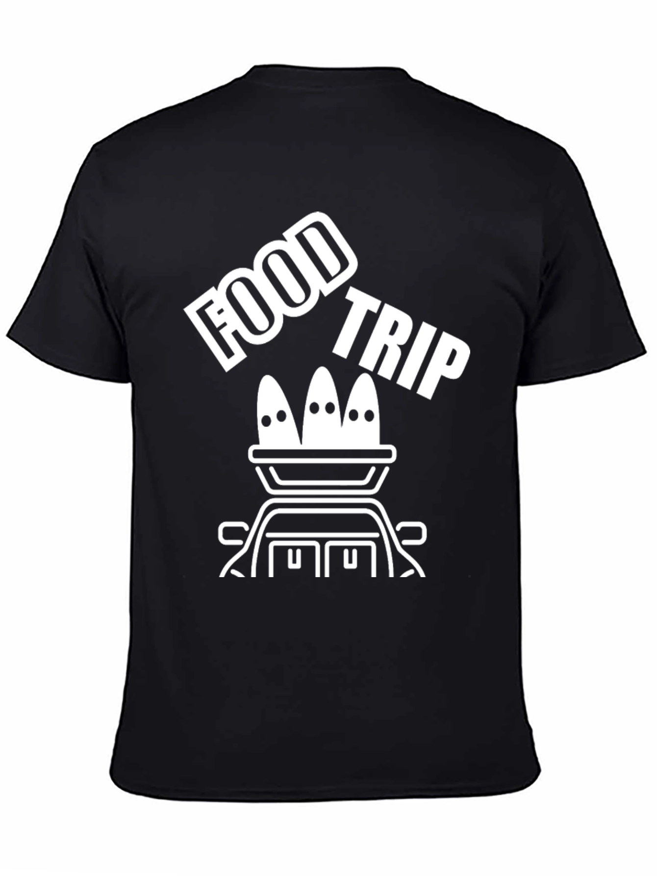 Black Food Trip T-Shirt - Road Trip Ready view 4