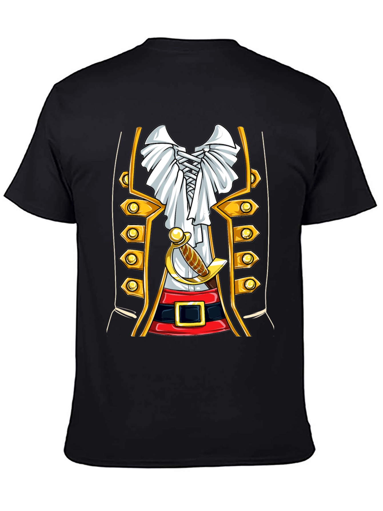 Black Pirate Costume T-Shirt - Party Ready view 4