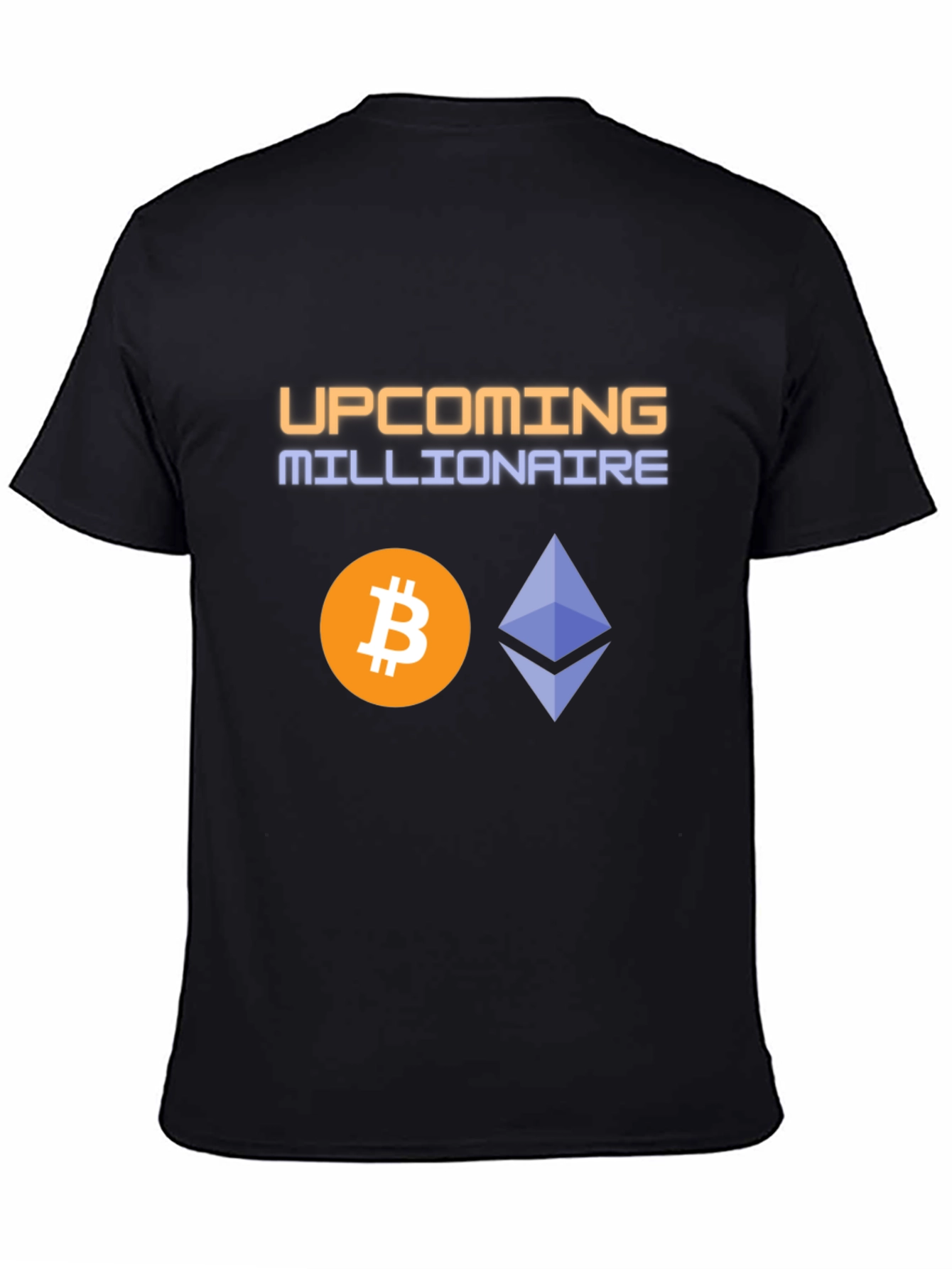 Black Upcoming Millionaire Crypto T-Shirt view 4