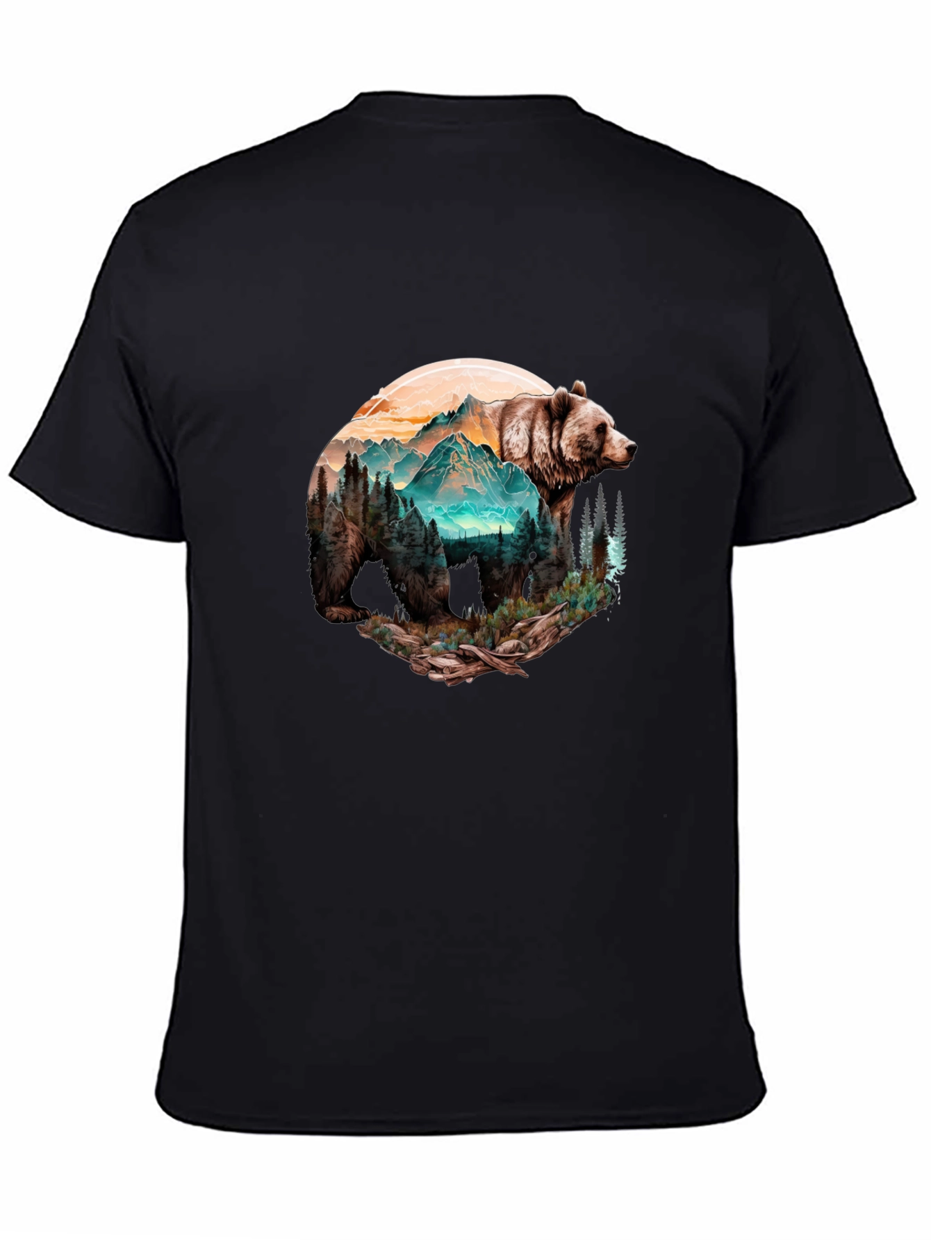 Bear Mountain Graphic Black T-Shirt - 4