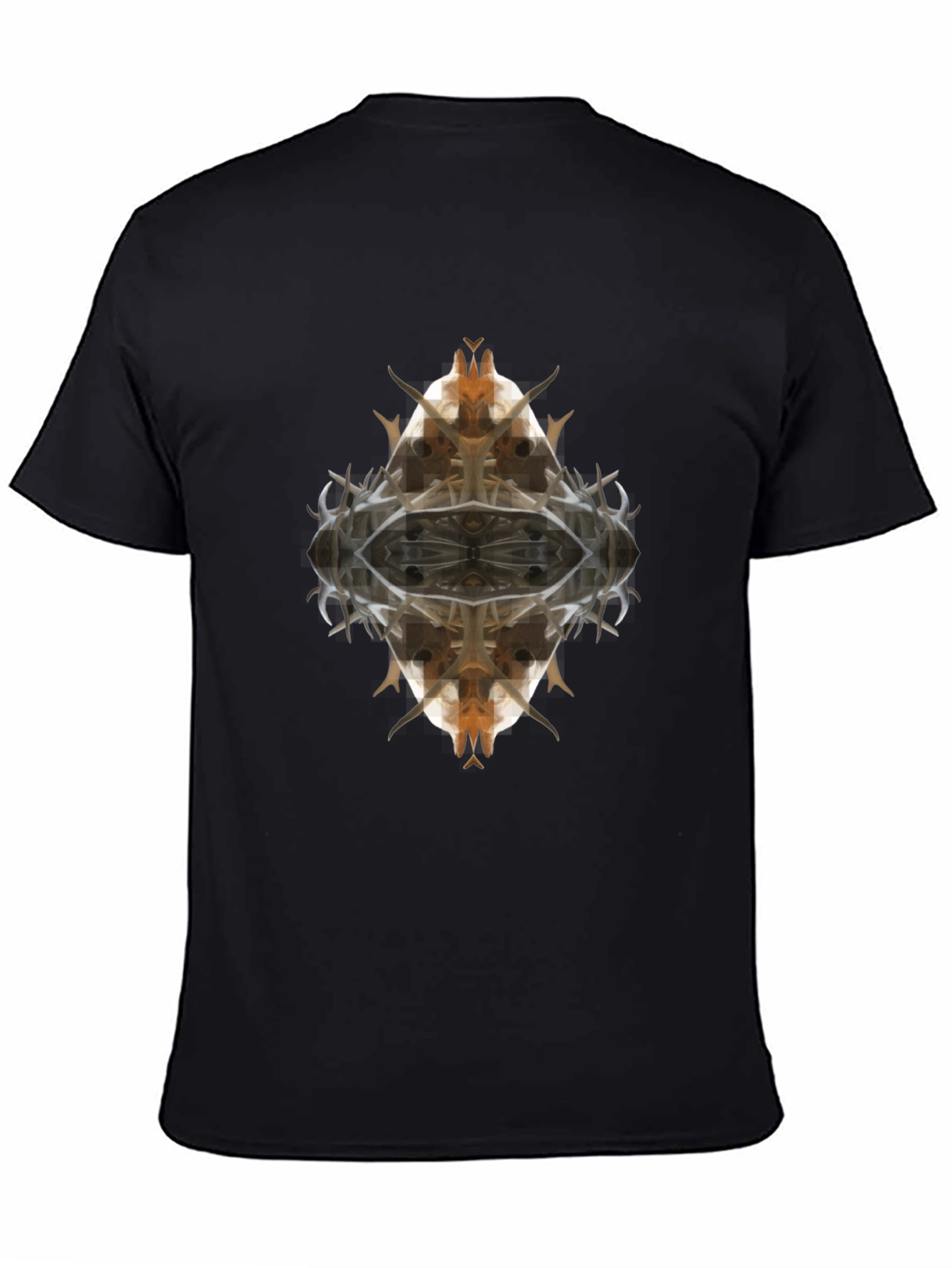 Black Abstract Graphic Tee - Unique Artistic Design view 4
