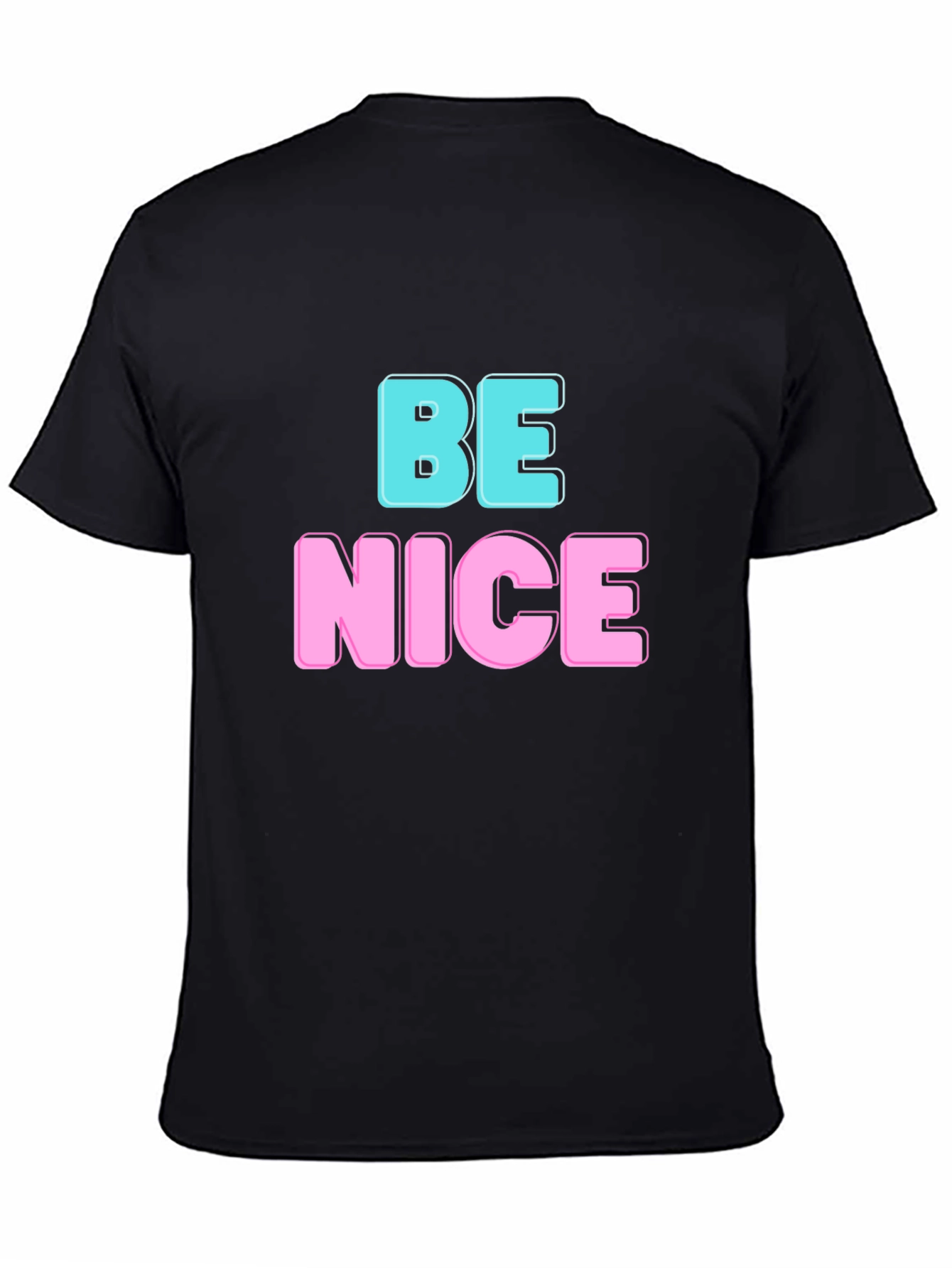 Black Be Nice Graphic T-Shirt - Casual Comfort Fit view 4