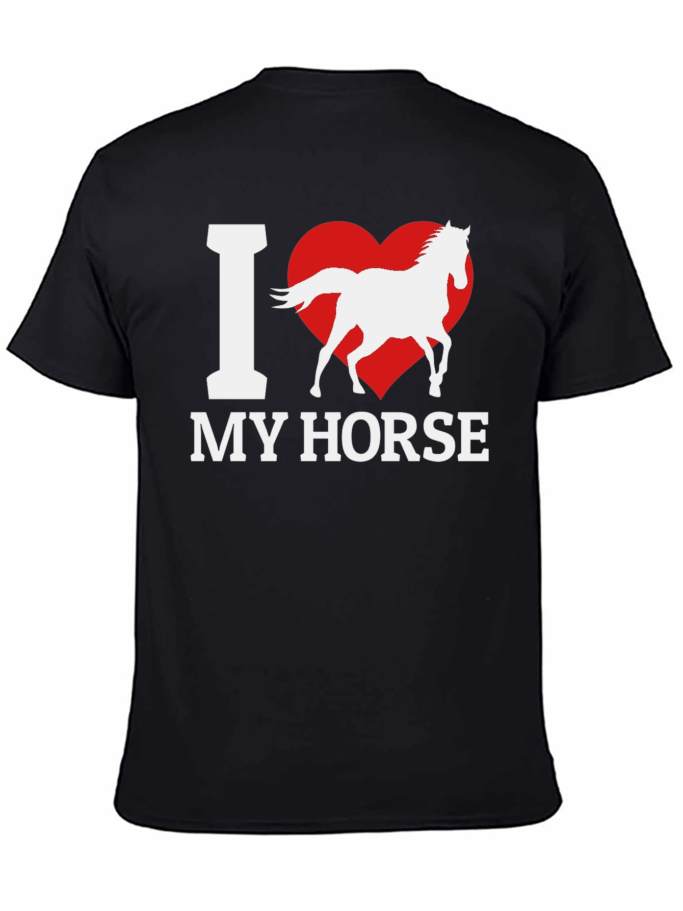Black I Heart My Horse T-Shirt - Stylish Equestrian Tee view 4