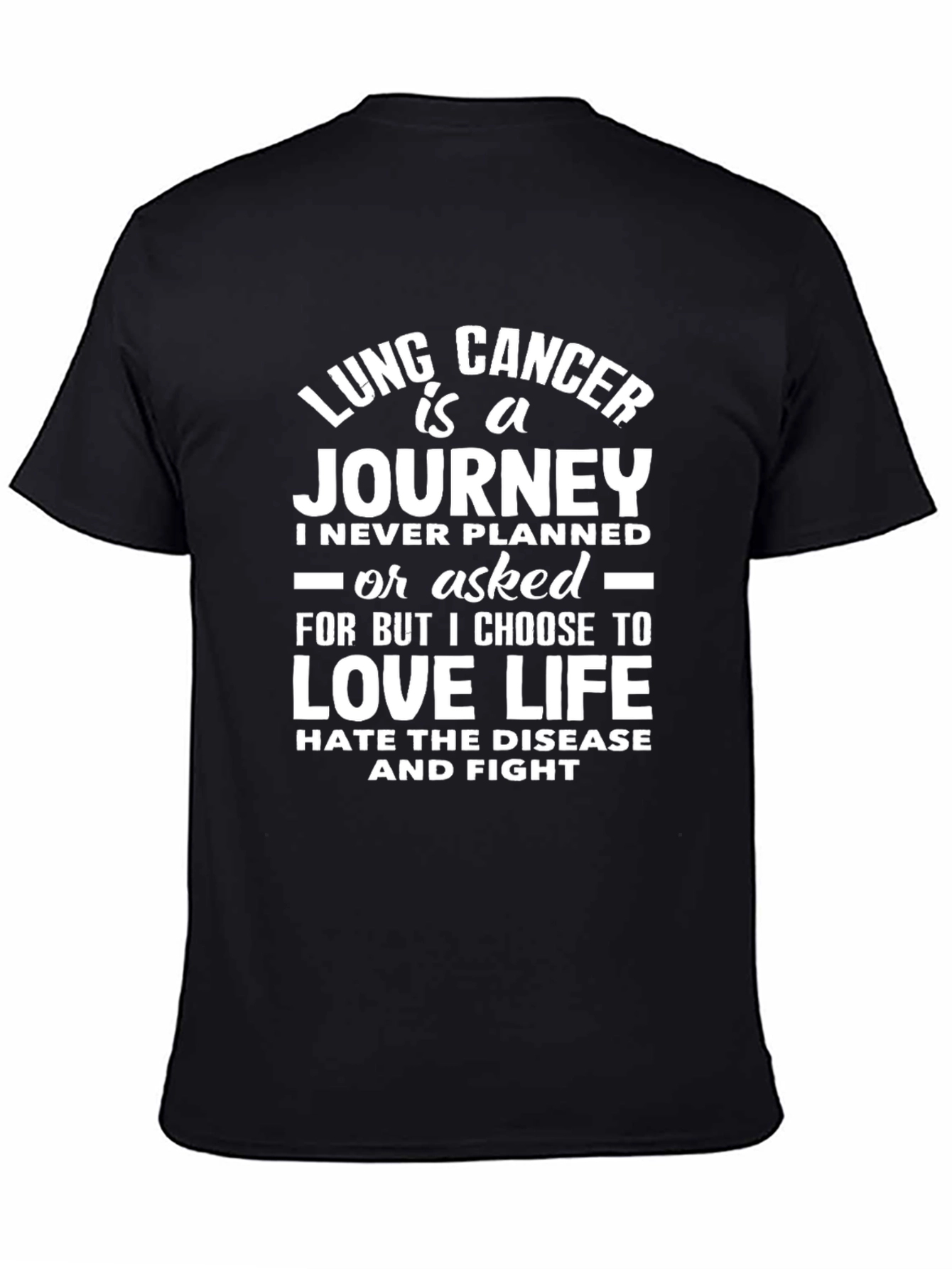Lung Cancer Awareness Black T-Shirt - 4