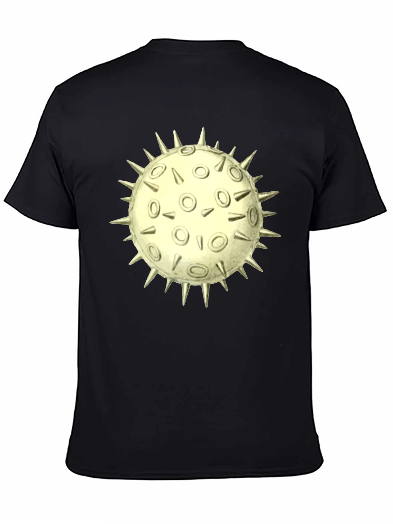 Black Spiky Orb Graphic T-Shirt view 4