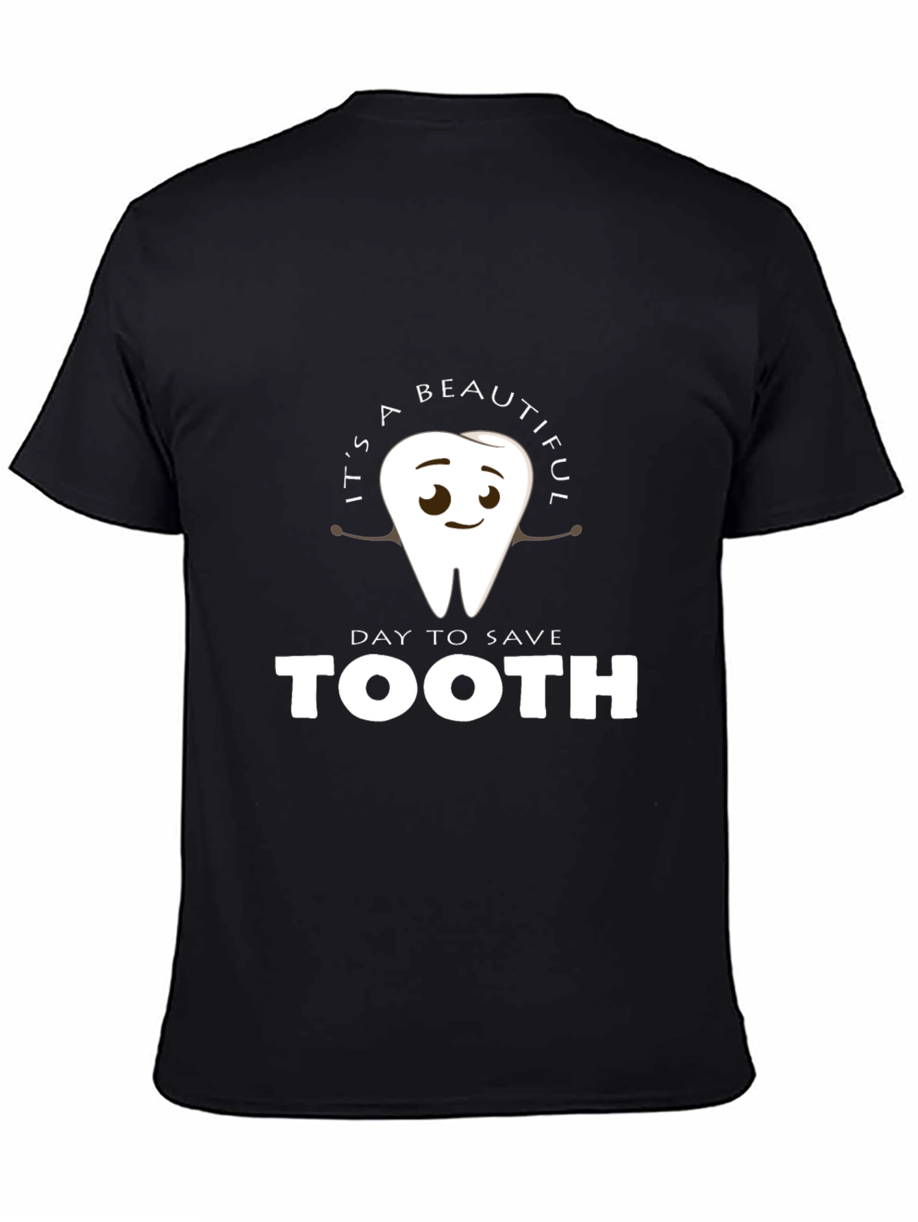 Black Funny Dental Hygienist T-Shirt: Save a Tooth view 4