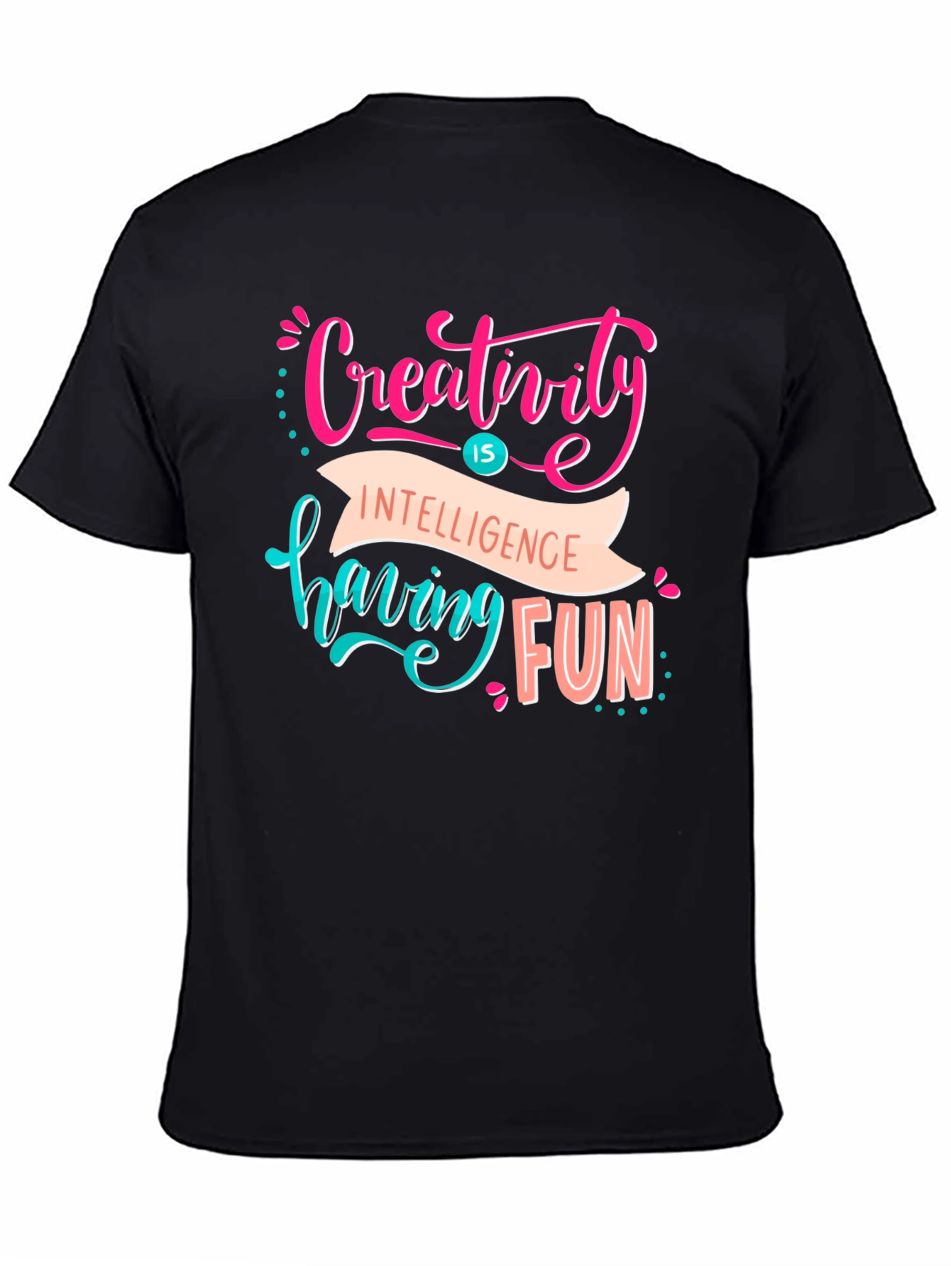 Black Creativity T-Shirt - Fun, Stylish Design view 4
