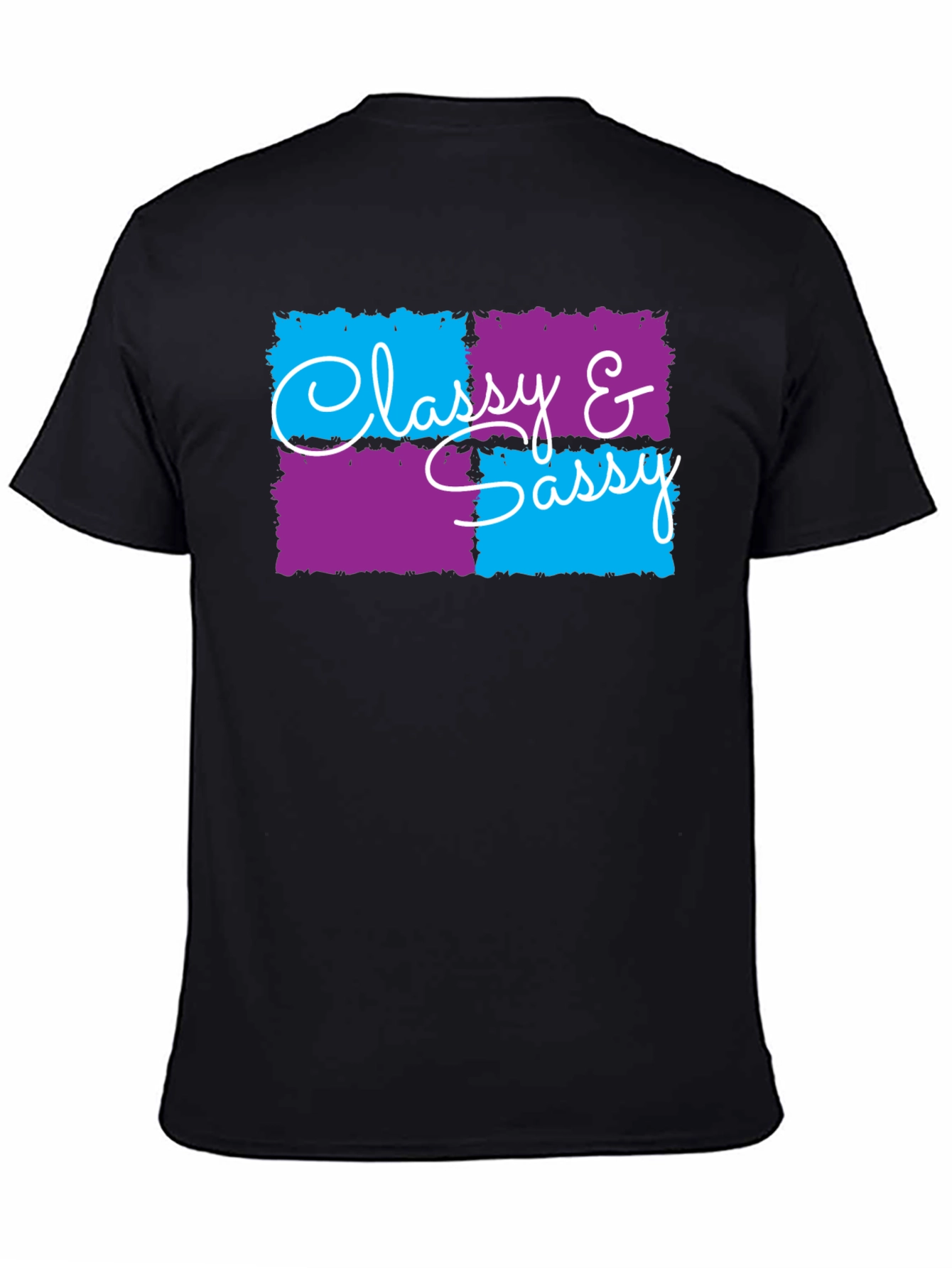 Black Classy & Sassy Graphic T-Shirt - Trendy Design view 4