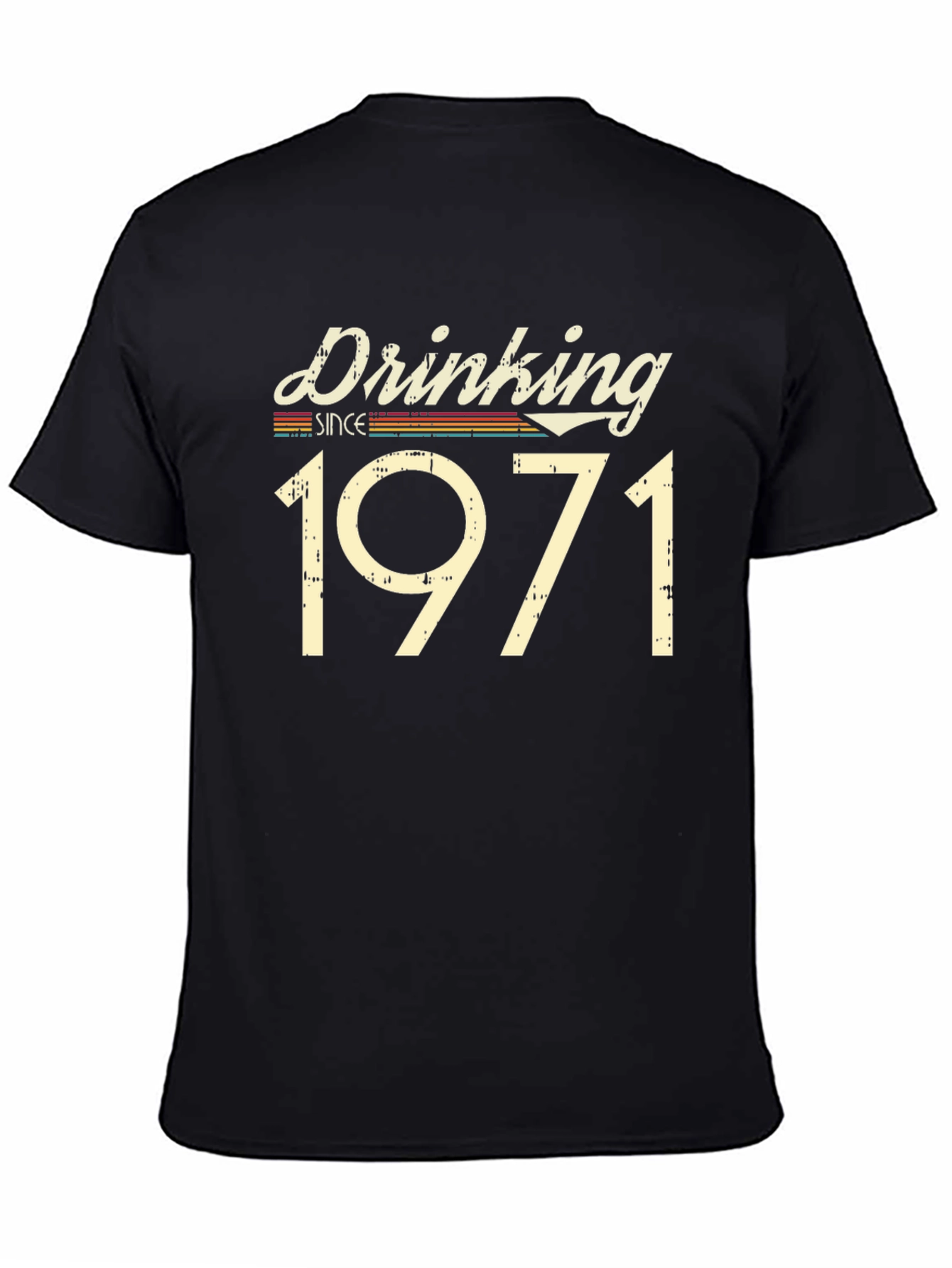 Drinking Since 1971 Graphic Tee - Black - 4
