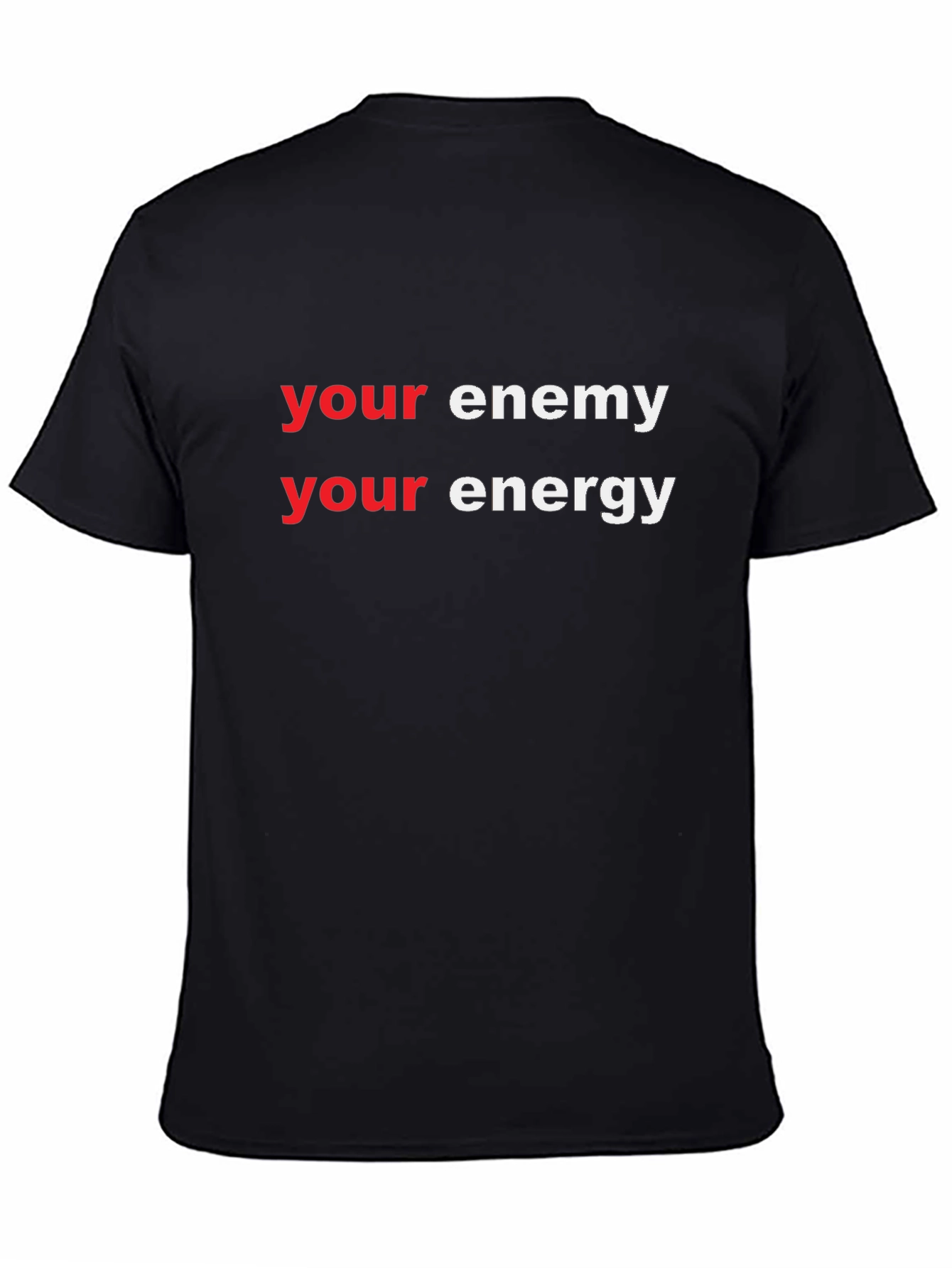 Black Your Enemy Your Energy Graphic Tee view 4