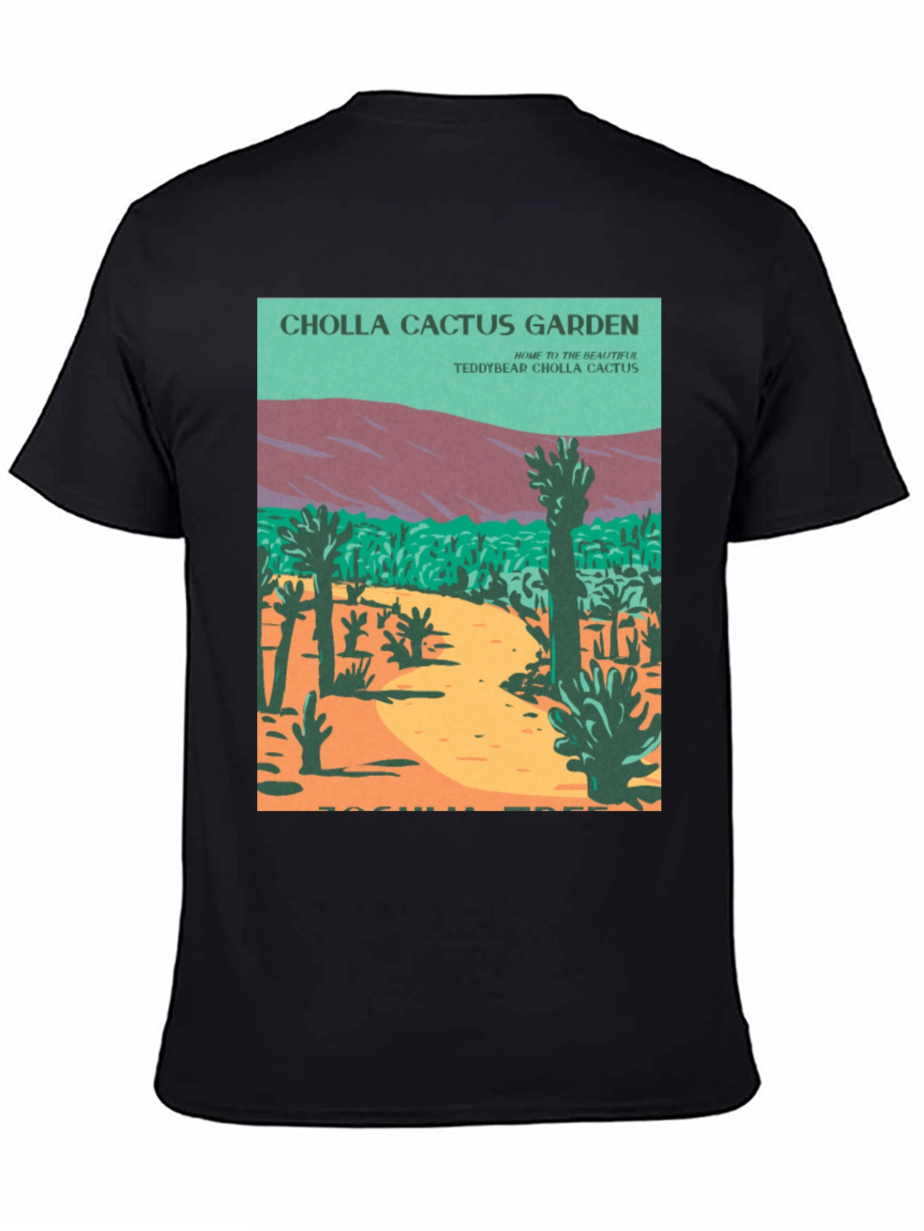 Black Cholla Cactus Garden Graphic Tee view 4
