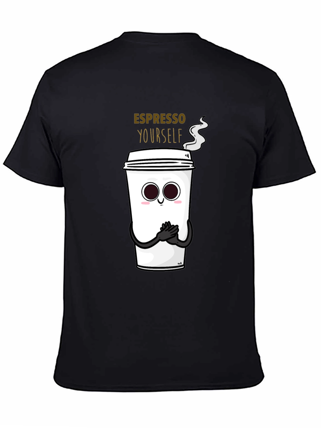 Black Espresso Yourself Graphic T-Shirt - Black Cotton Blend view 4