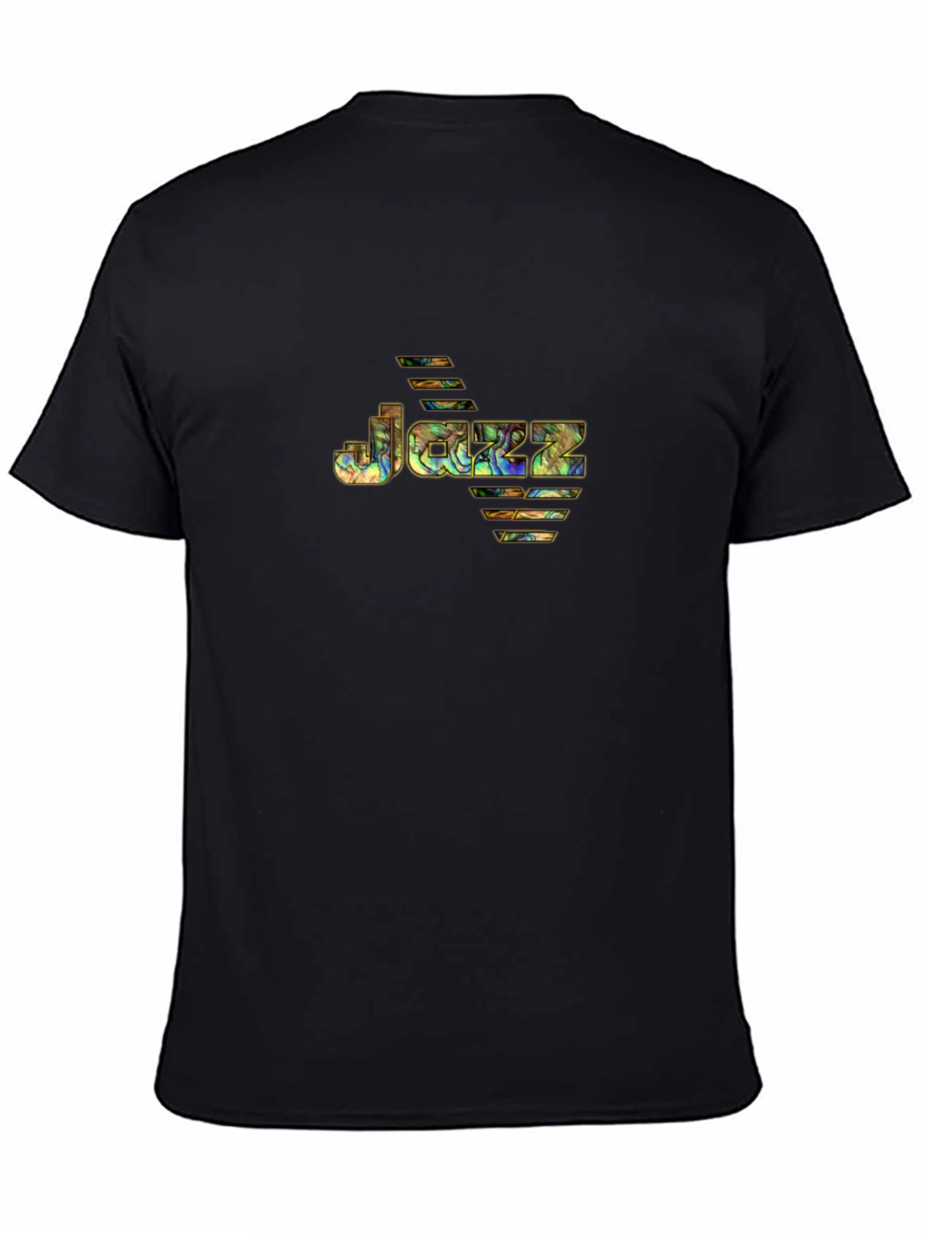 Black Jazz Music Graphic T-Shirt - Black view 4