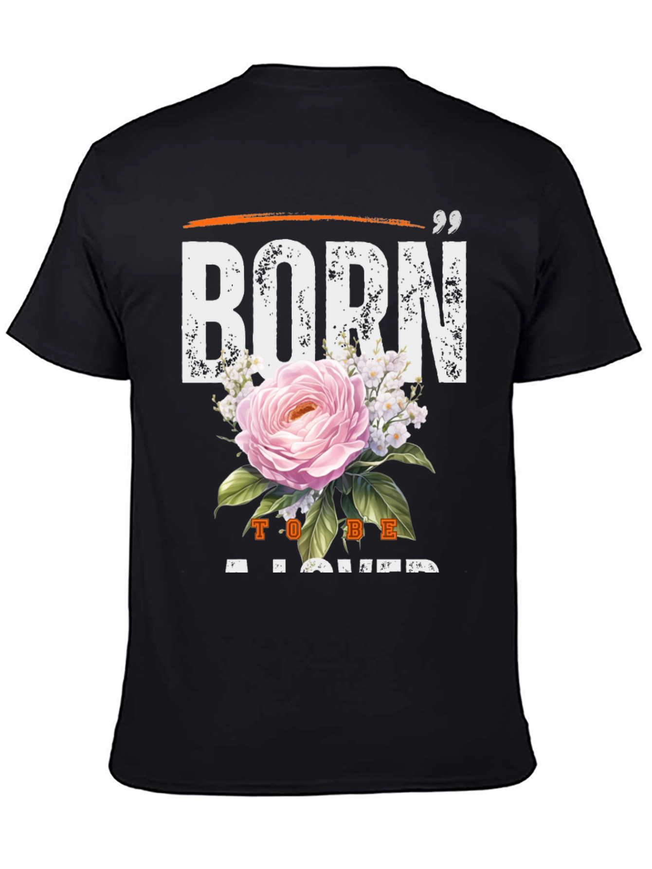 Black Born to Be Loved Black Graphic Tee view 4