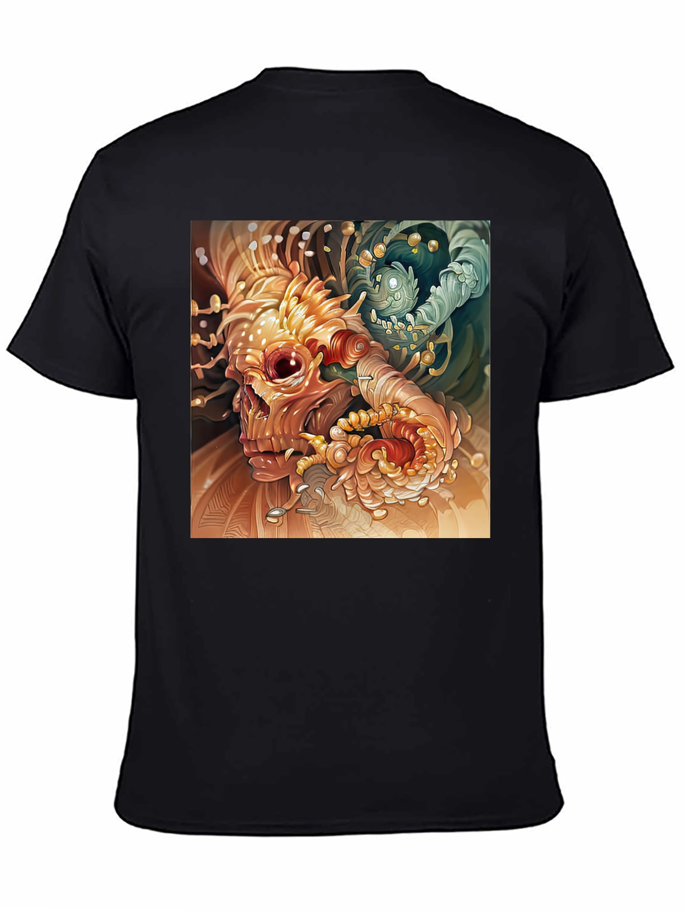 Black Skull Art Graphic Tee - Unique Design view 4