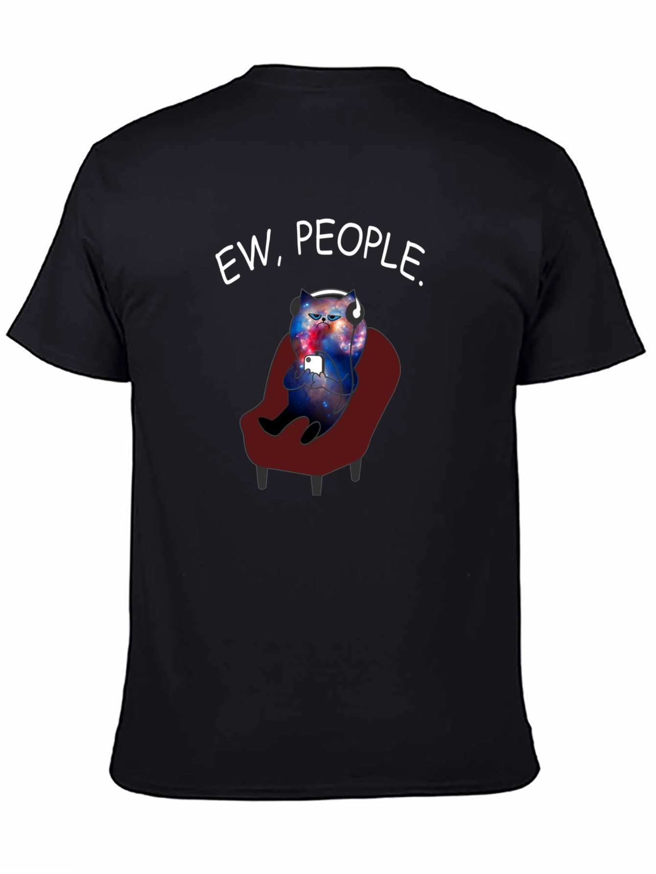Black Ew People Cat T-Shirt view 4