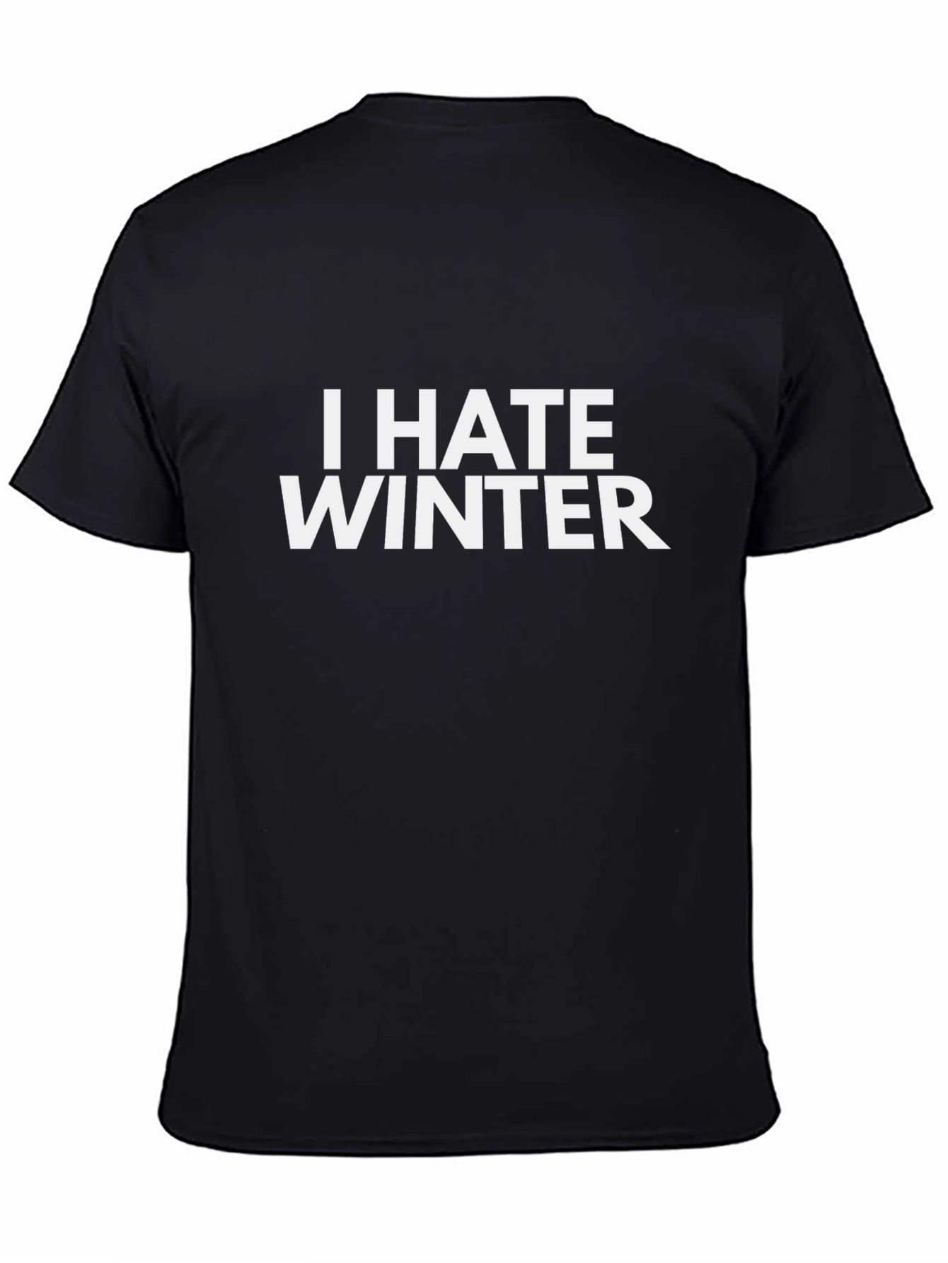 Black I Hate Winter Black T-Shirt view 4