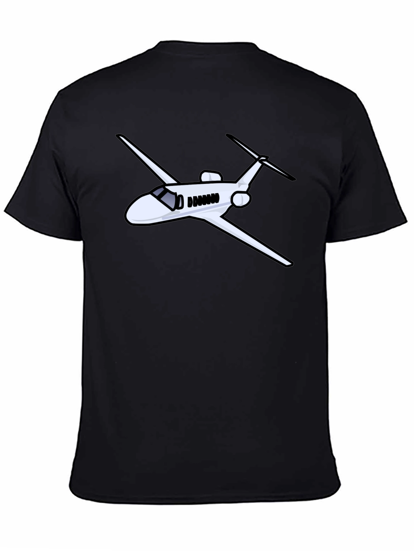 Black Airplane Graphic Black Tee - Pilot Gift view 4