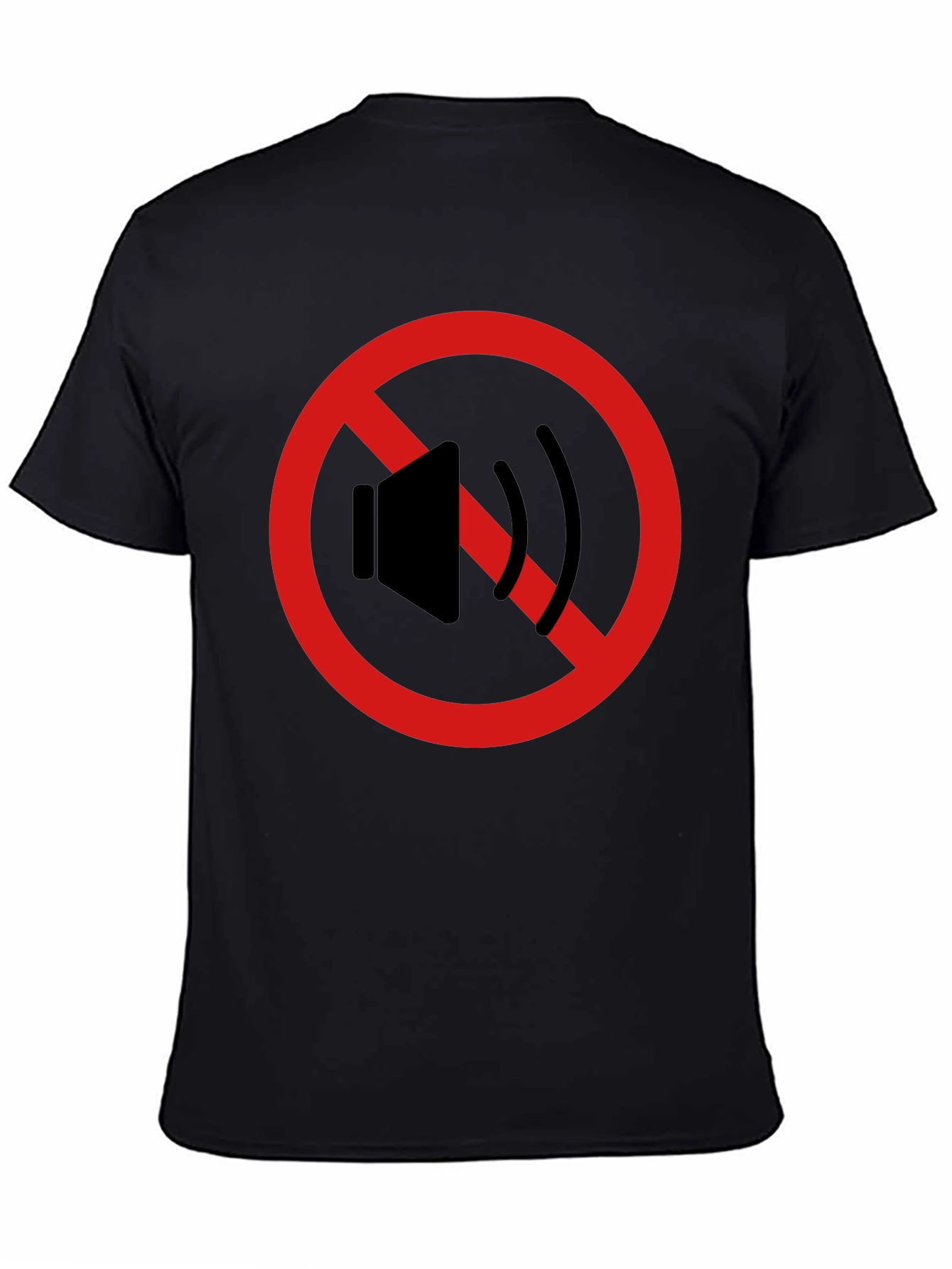 Black Silence Please T-Shirt - Anti-Noise Graphic Tee view 4