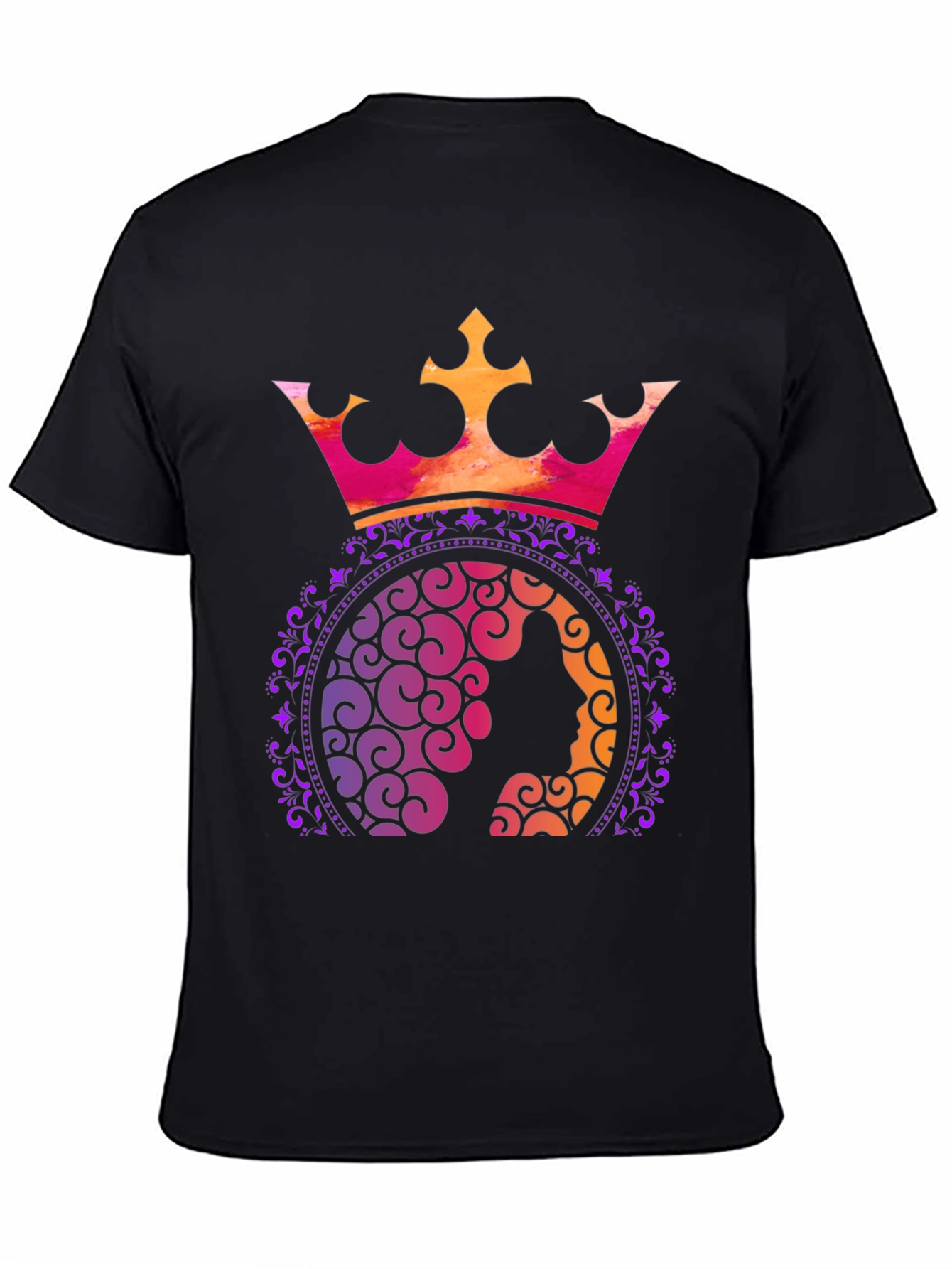 Black Queen Crown Graphic T-Shirt - Stylish Tee view 4