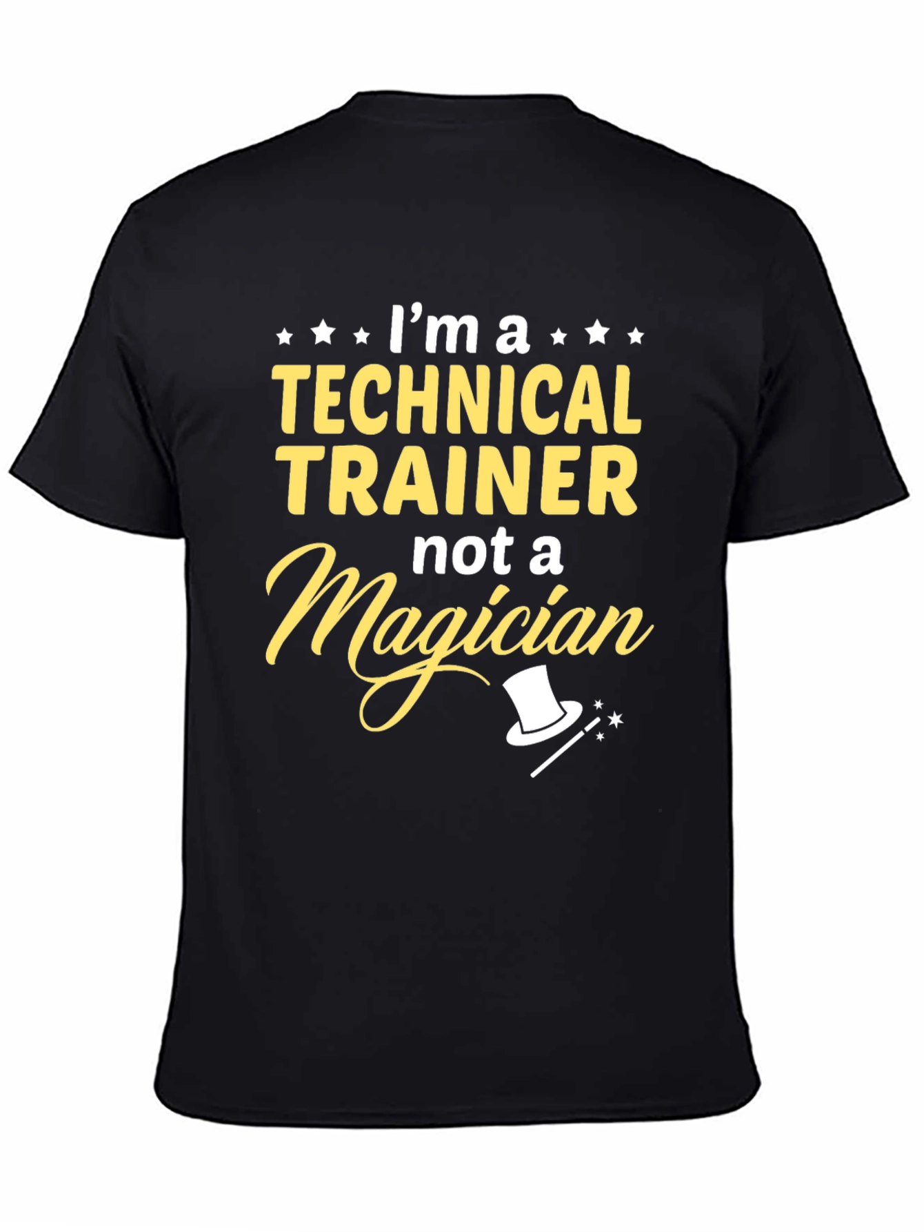 Black Technical Trainer T-Shirt - I'm Not a Magician view 4