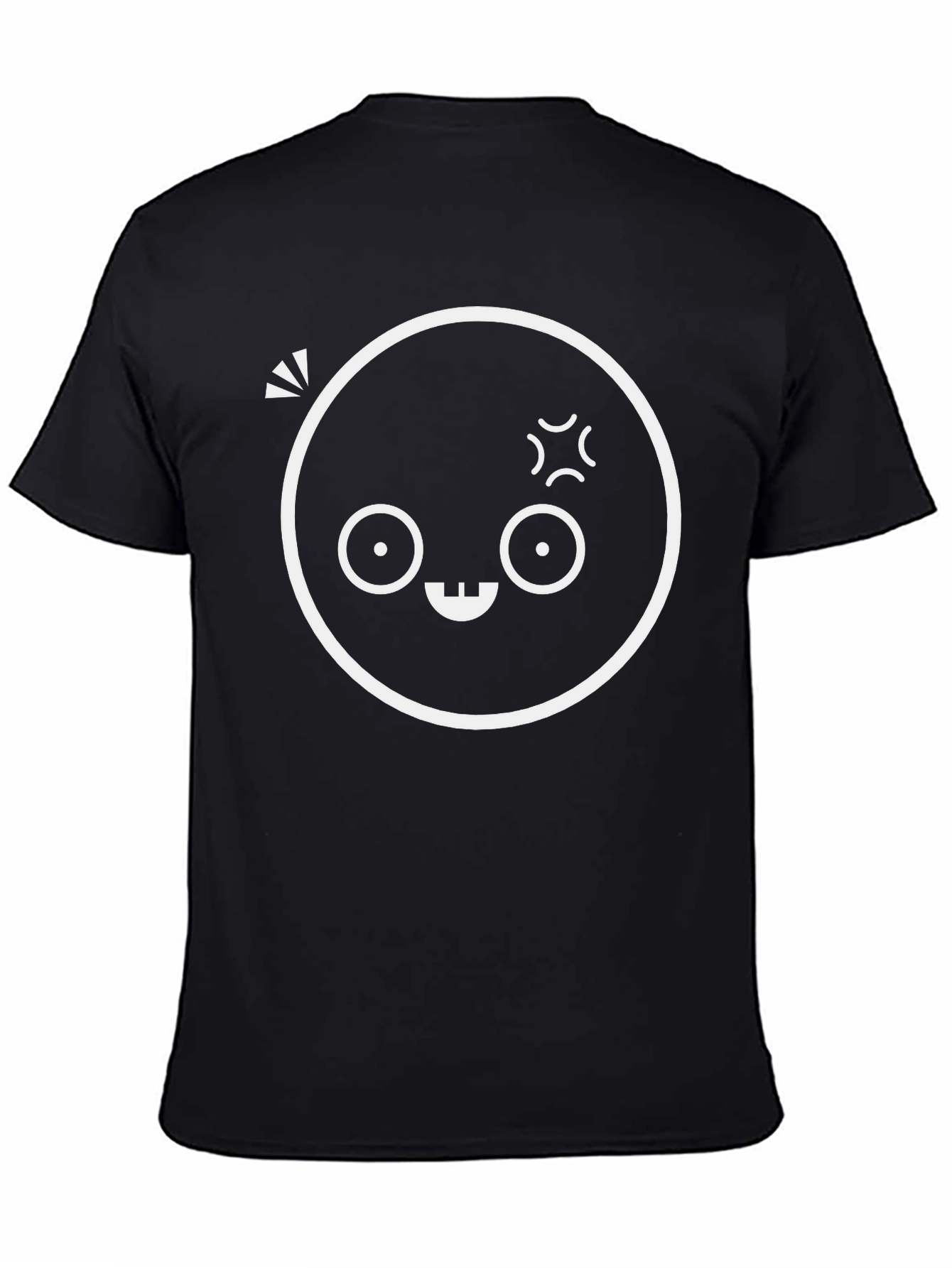 Black Funny Face Black T-Shirt view 4
