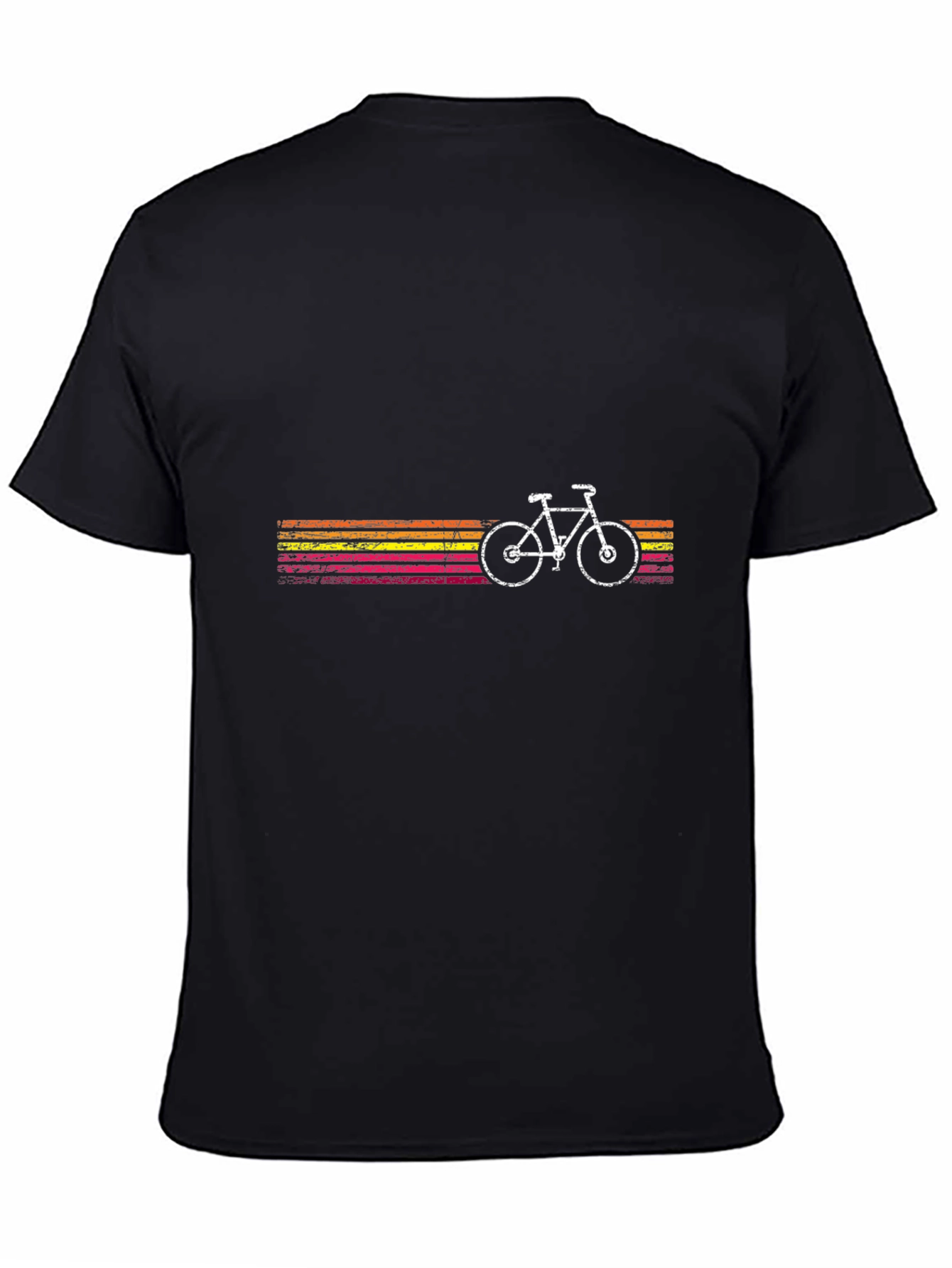Black Retro Bike Graphic Tee - Men's Black T-Shirt view 4