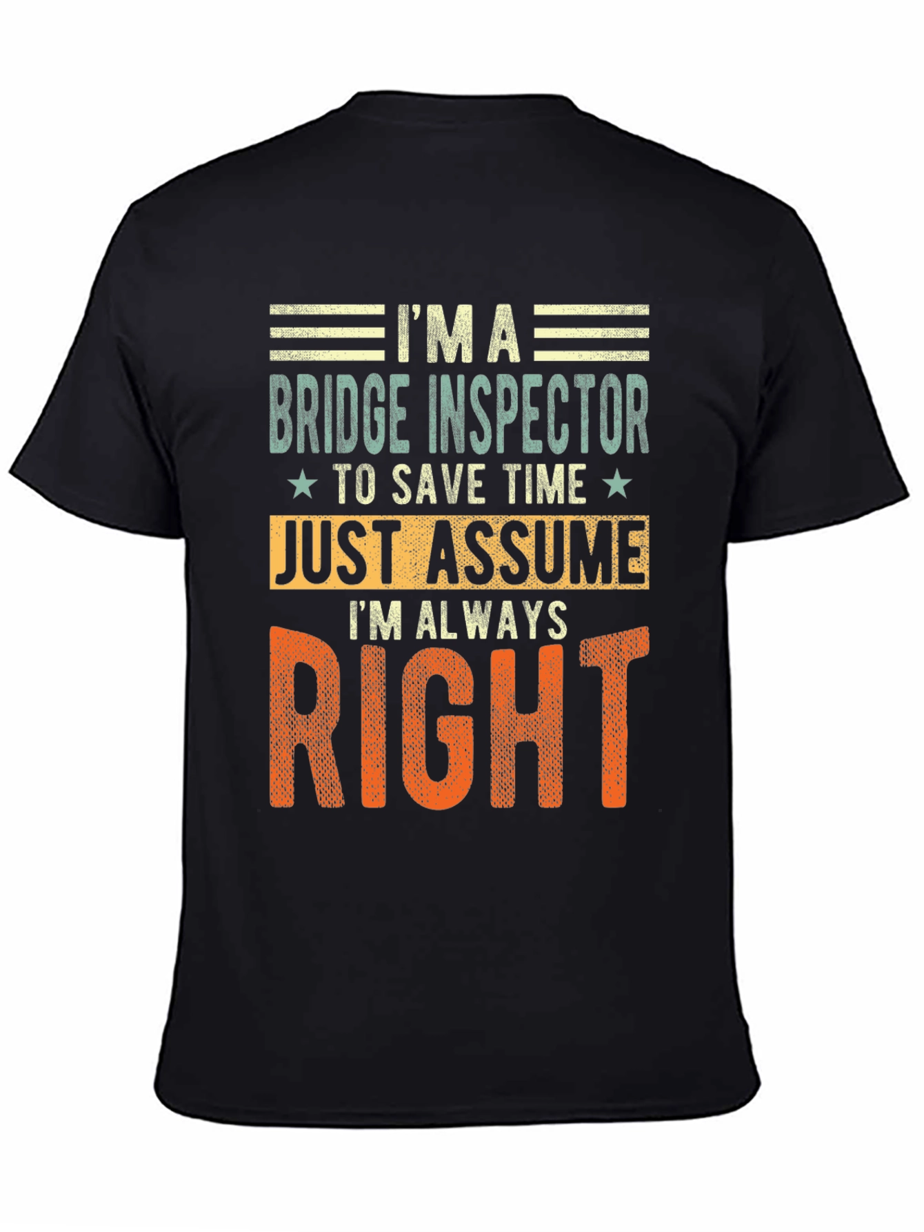 Black Bridge Inspector Always Right Graphic Tee view 4