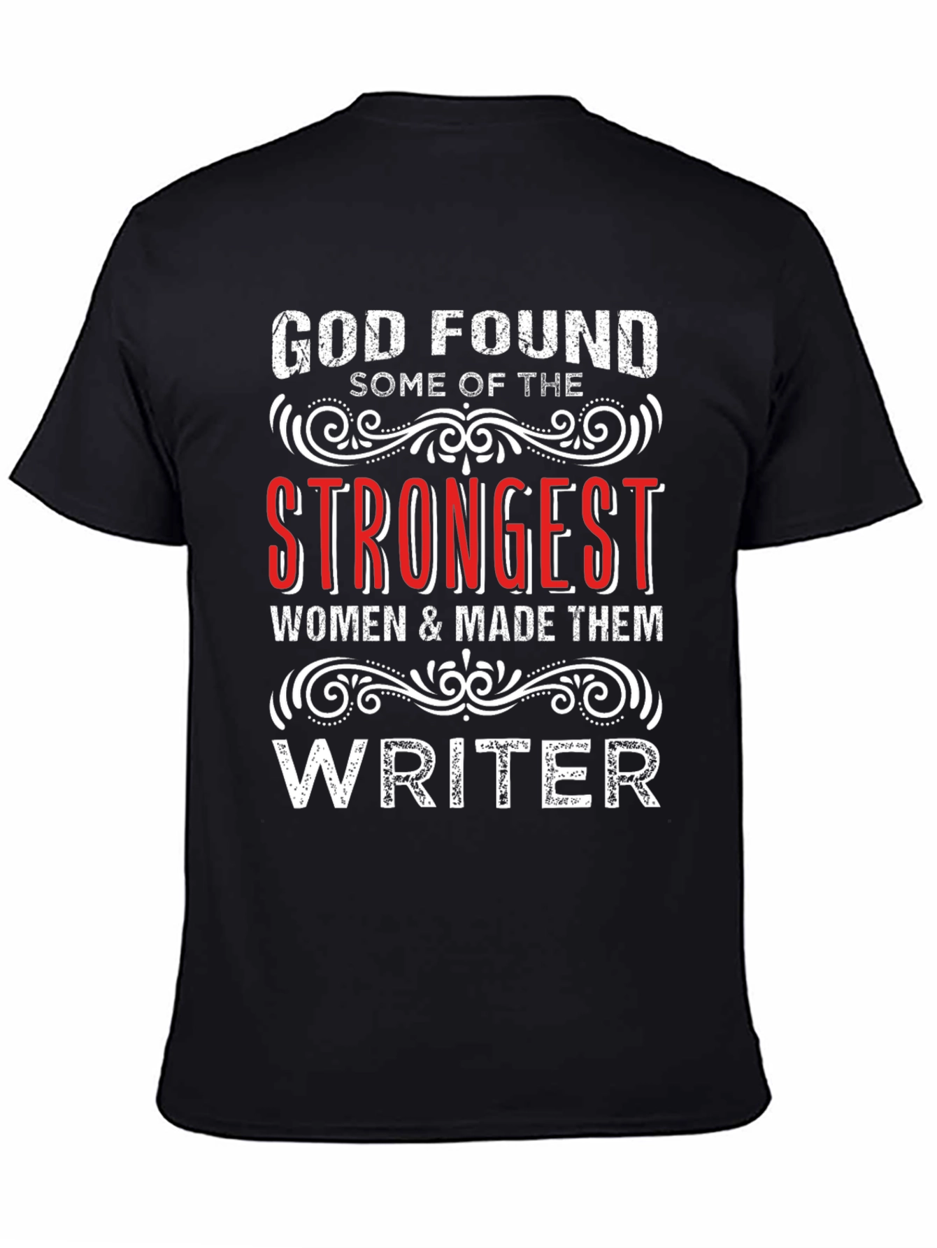 Black God Found Strongest Women Writer T-Shirt view 4