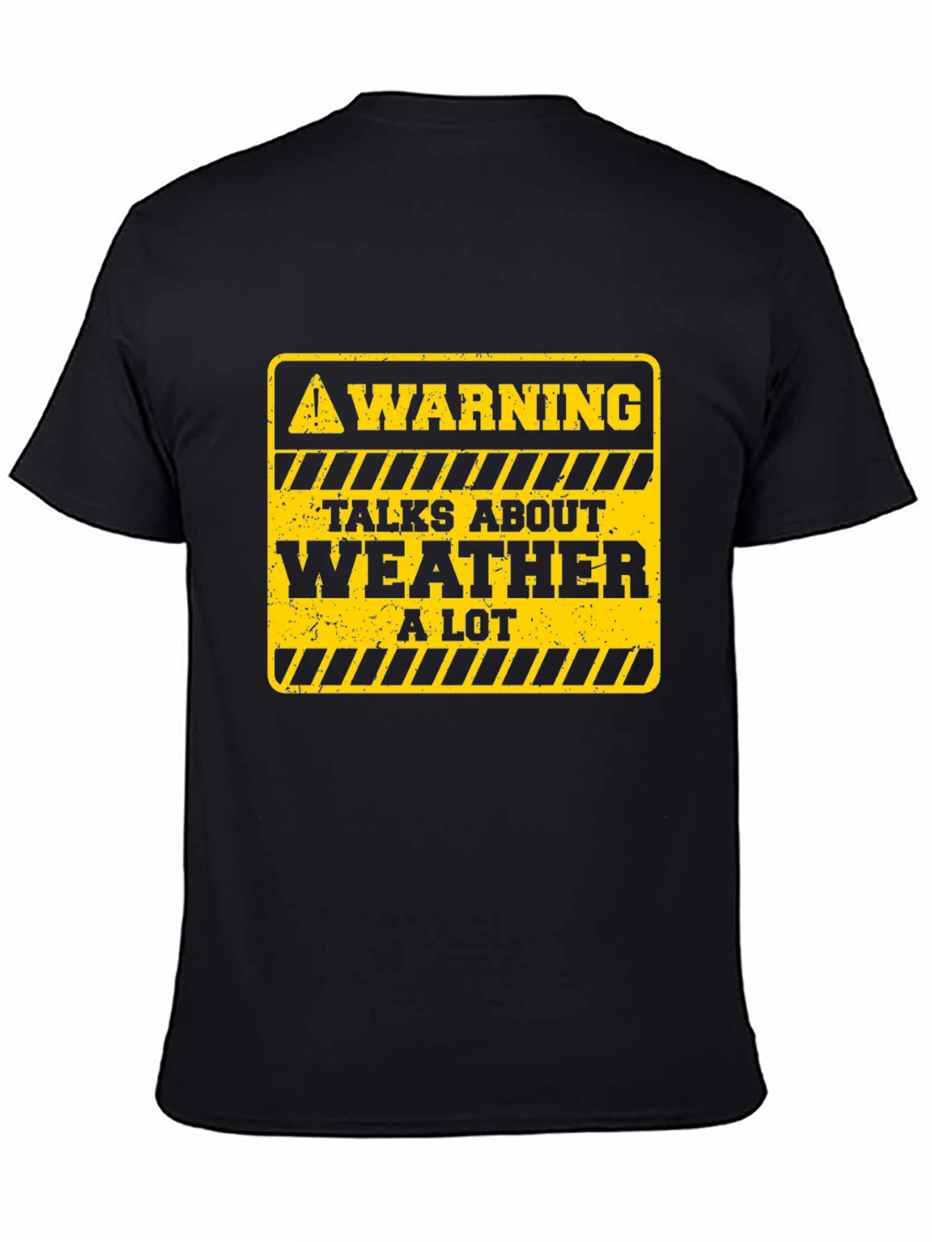 Black Warning: Talks About Weather T-Shirt view 4