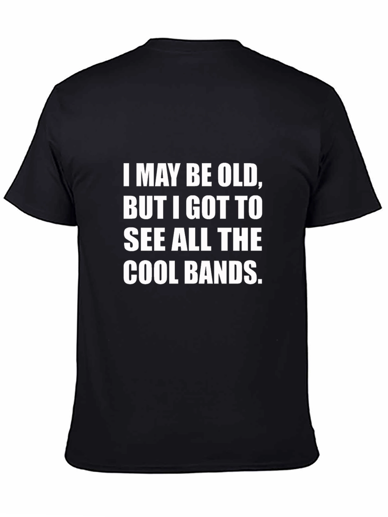 Black Cool Bands Old School T-Shirt view 4