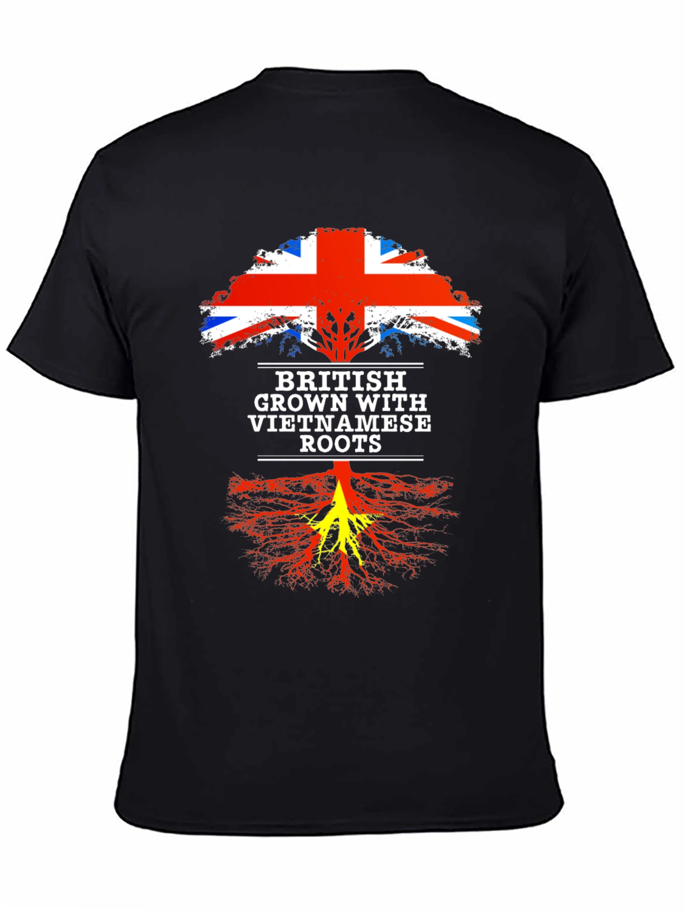 Black British Grown with Vietnamese Roots T-Shirt view 4
