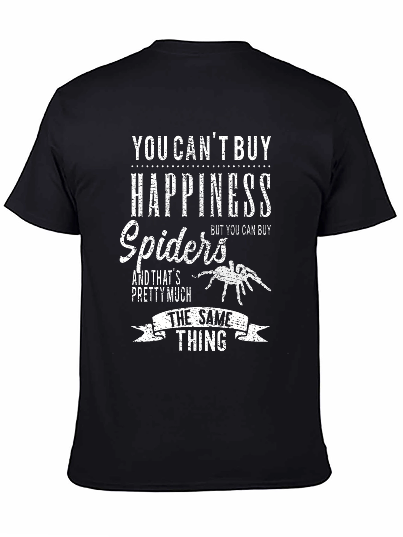 Black Funny Spider Lover T-Shirt view 4